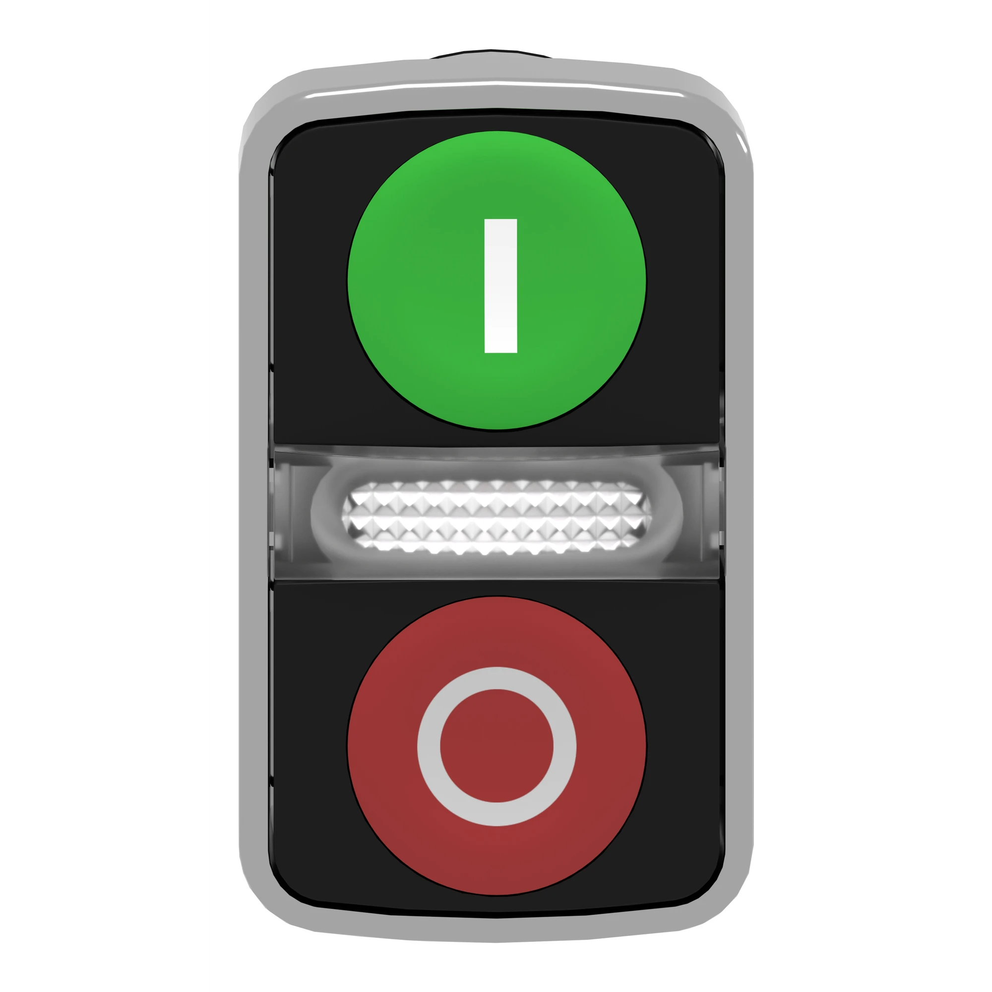 Schneider Electric ZB4BW7A3741 Double push button, Front element, Harmony XB4, Metal, 22mm, green, red, labelled I/O, illuminated (img_004) Schneider Electric ZB4BW7A3741 Double push button, Front element, Harmony XB4, Metal, 22mm, green, red, labelled I/O, illuminated (img_004)