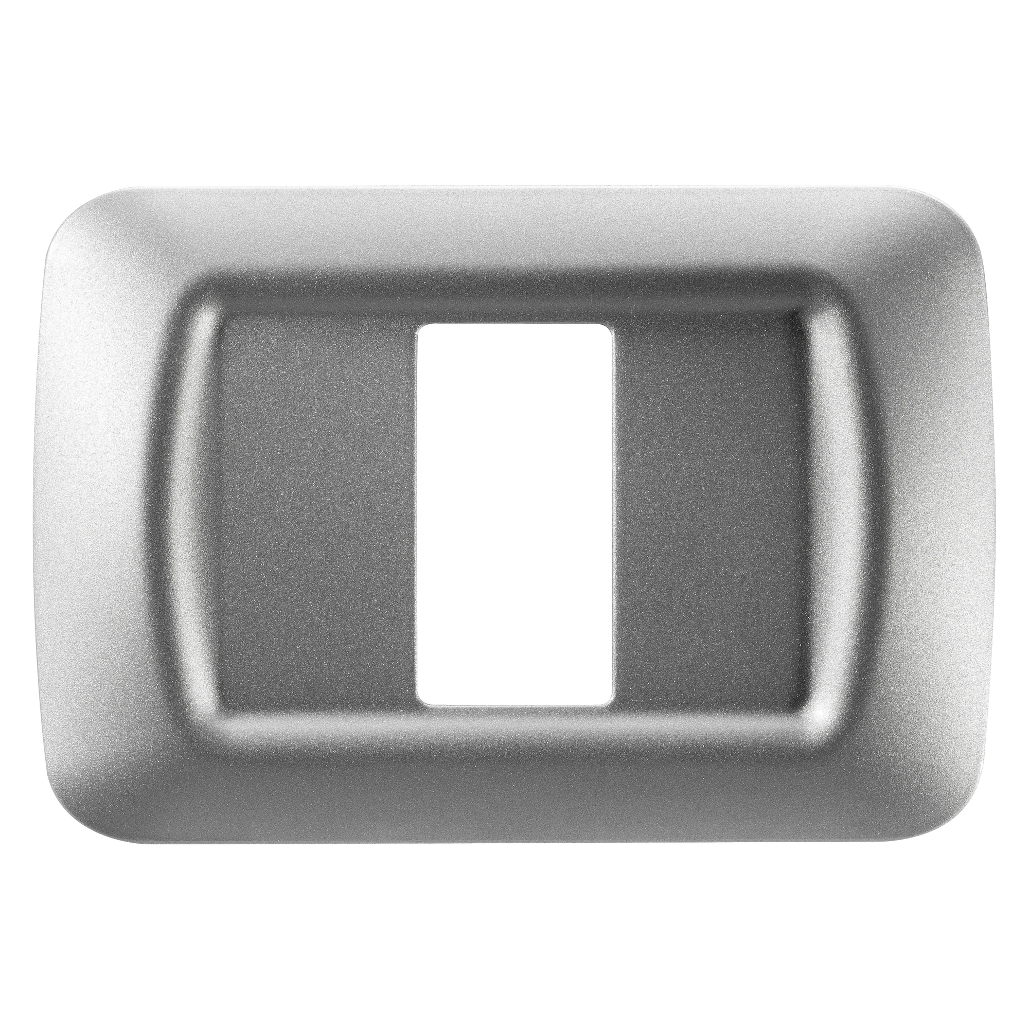 GEWISS GW22601 TOP SYSTEM PLATE - IN TECHNOPOLYMER GLOSS FINISHING - 1 GANG - METALLIC TITANIUM - SYSTEM (img_001)