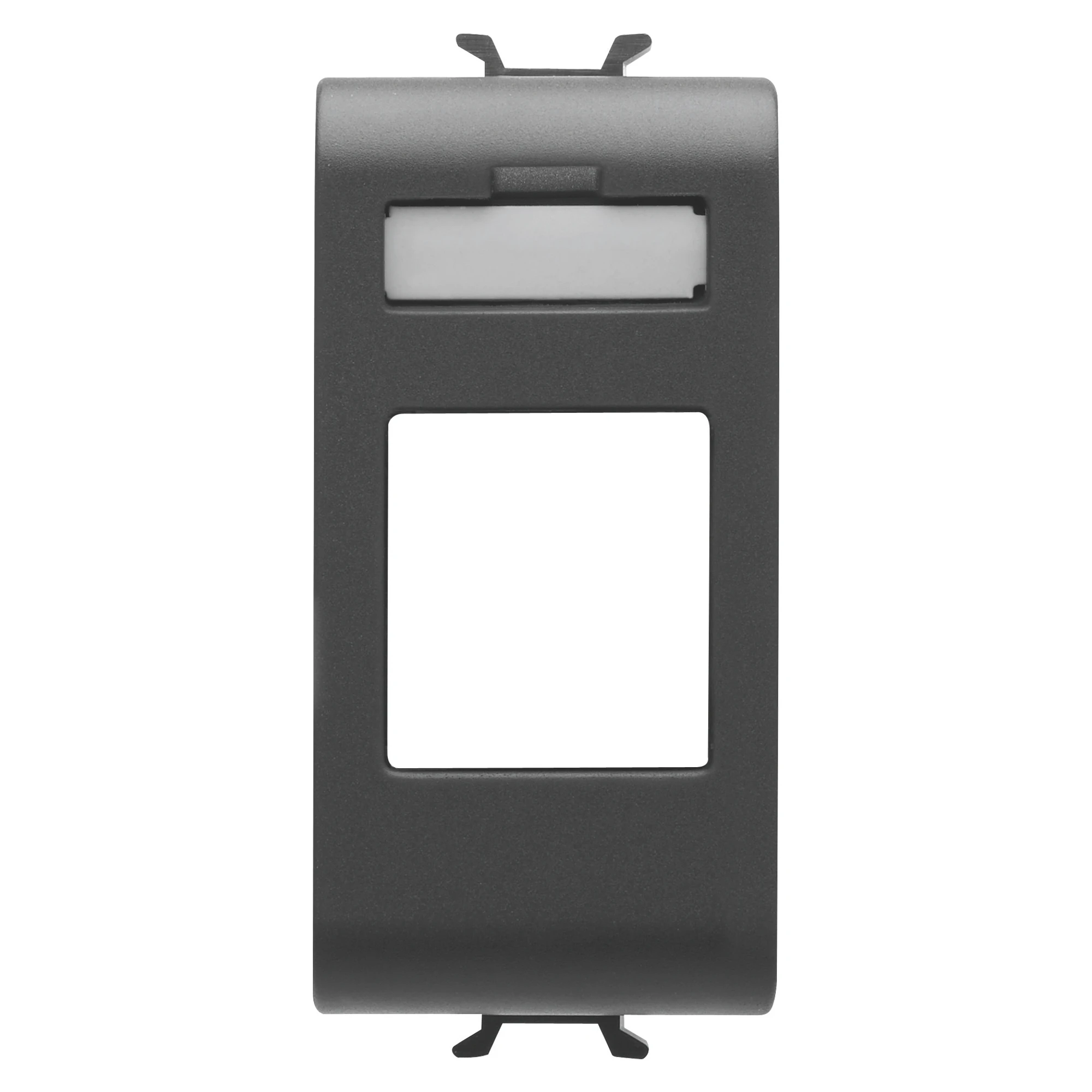 GEWISS GW12431 ADAPTER FOR HOUSING DATA CONNECTORS - TYPE AMP/KEYSTONE JACK - 1 MODULE - SATIN BLACK - CHORUSMART (img_001)