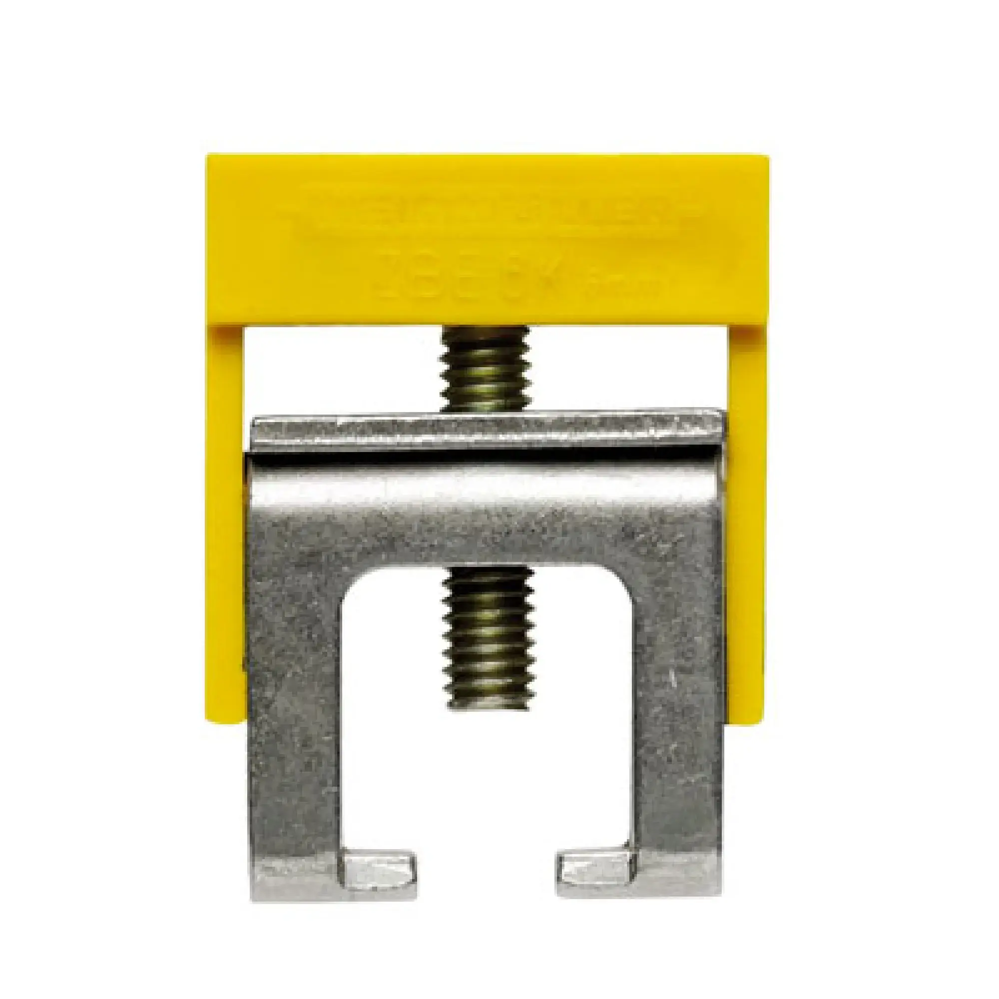 Weidmüller 0525960000 Clamping yoke (bus-bar), Clamping yoke, Green/yellow, 6 mm², Width: 8 mm, M 4, Steel (img_001)