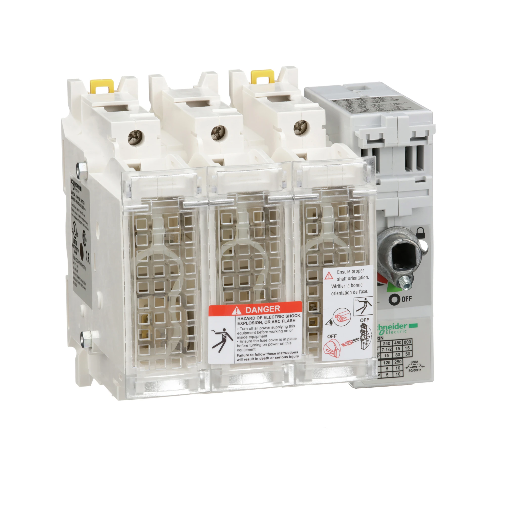Schneider Electric GS2GU3N TeSys GS - Fuse for load break switch - 3 P - UL - 60 A - Fuse size J (img_001)