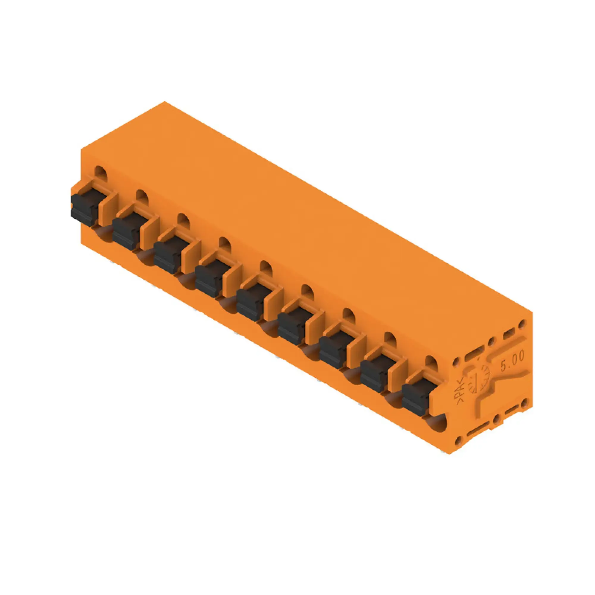 Weidmüller 2667880000 PCB terminal, 320 V, 24 A, Pitch in mm: 7.50, 2.5 mm², Number of poles: 9, PUSH IN with actuator, THT solder connection, 90°, Box (img_001) Weidmüller 2667880000 PCB terminal, 320 V, 24 A, Pitch in mm: 7.50, 2.5 mm², Number of poles: 9, PUSH IN with actuator, THT solder connection, 90°, Box (img_001)