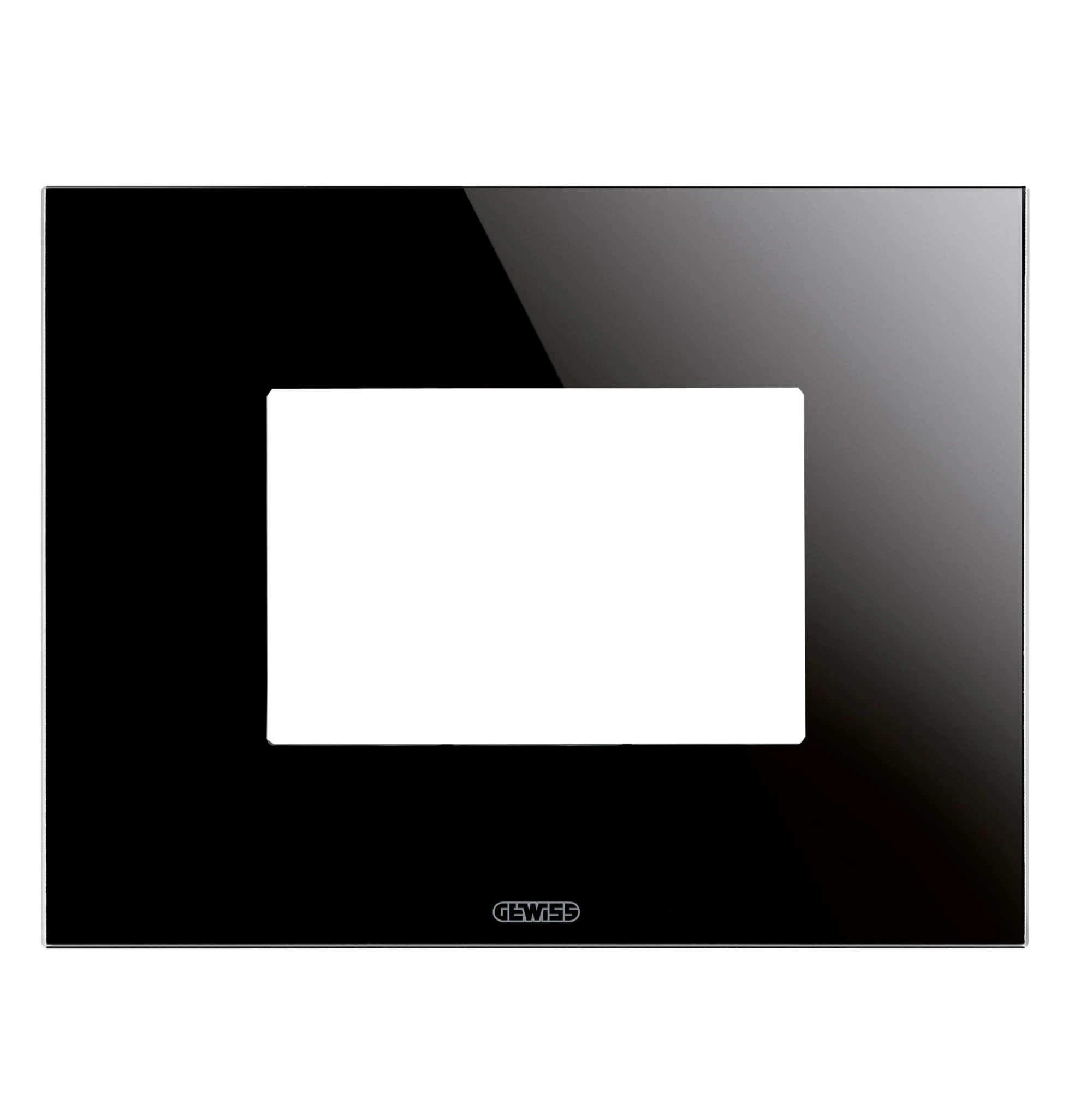 GEWISS GW16903CN ICE PLATE - IN GLASS - 3 MODULES - BLACK - CHORUSMART (img_001)