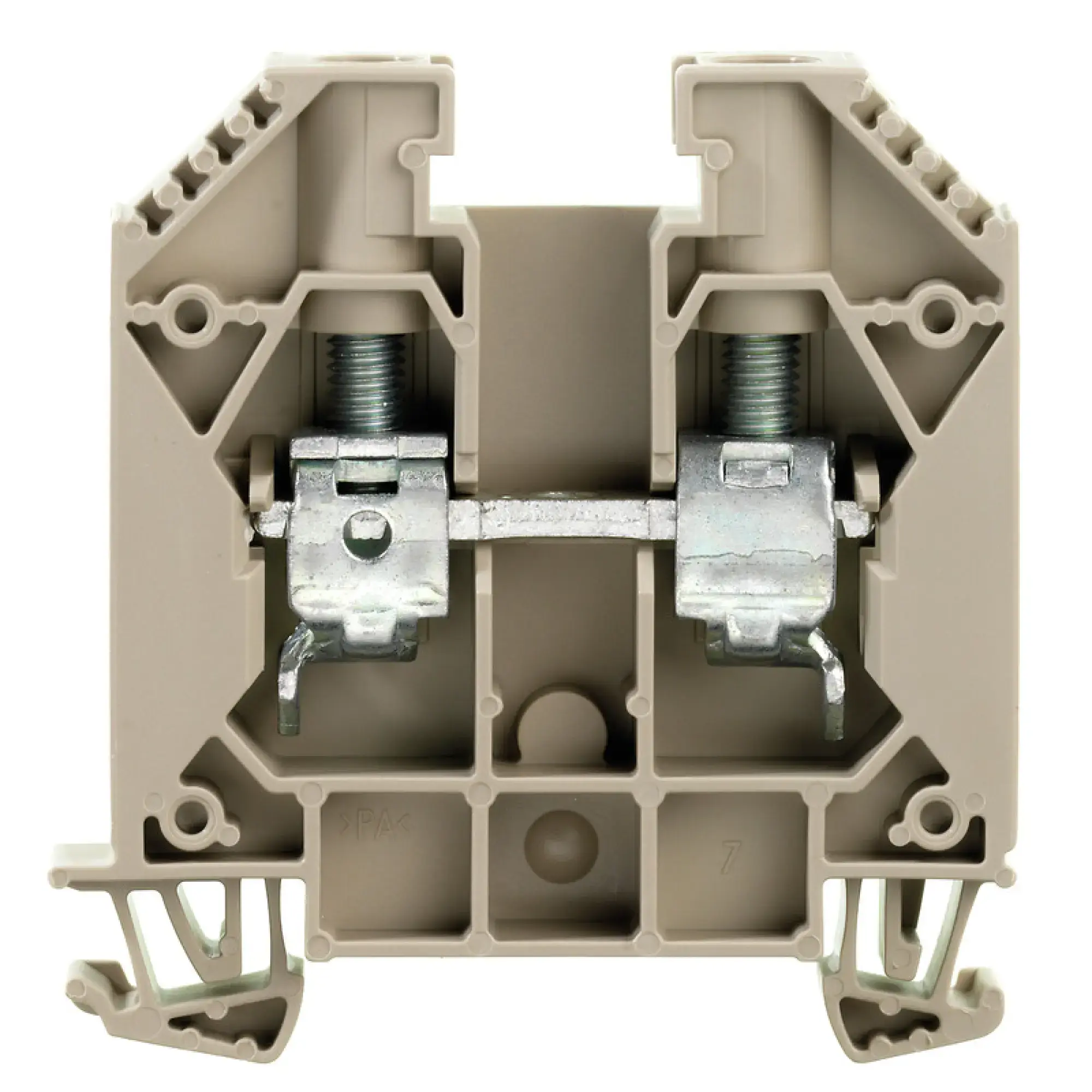 Weidmüller 1020400000 Feed-through terminal block, Screw connection, dark beige, 16 mm², 76 A, 1000 V, Number of connections: 2 (img_001)