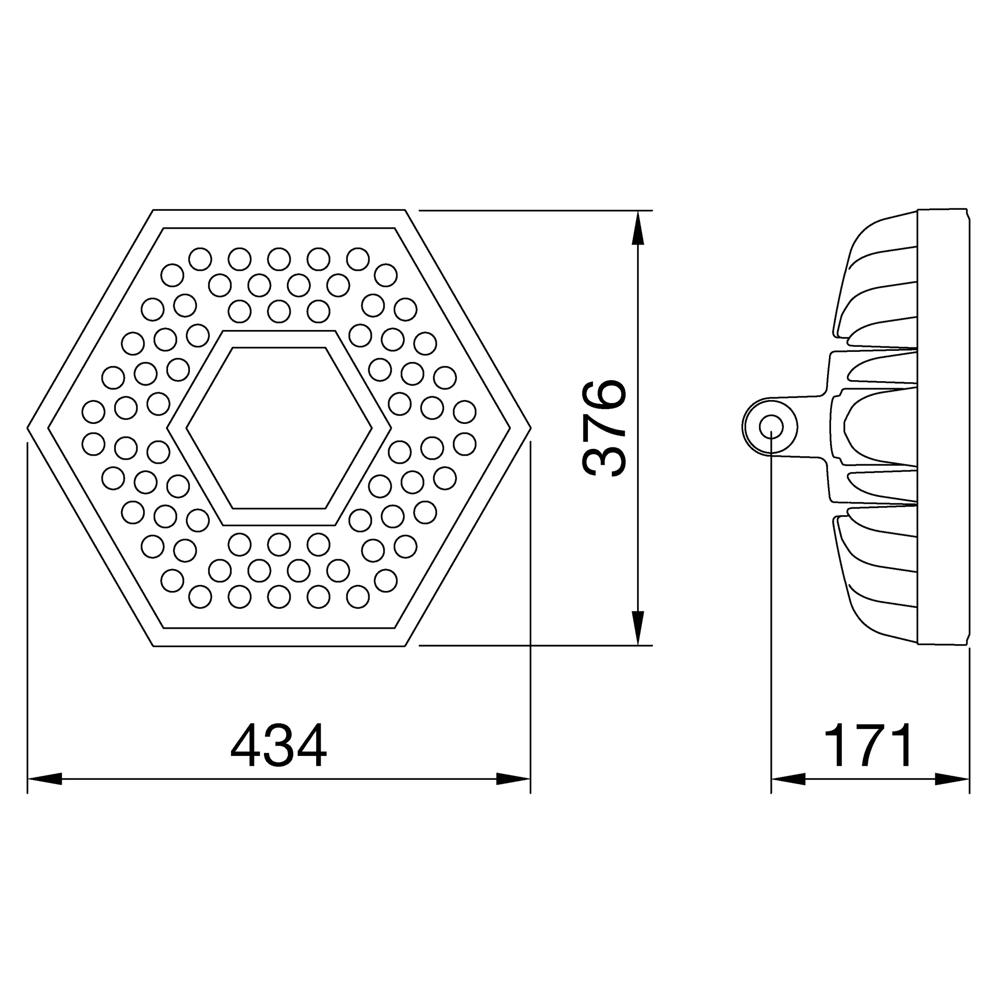 GEWISS GWS6034GD ESALITE HB - 16K - 90° OPTIC - DALI - 4000 K (CRI 80) - IP65 - CLASS I - RAL 9006 GREY (img_002)