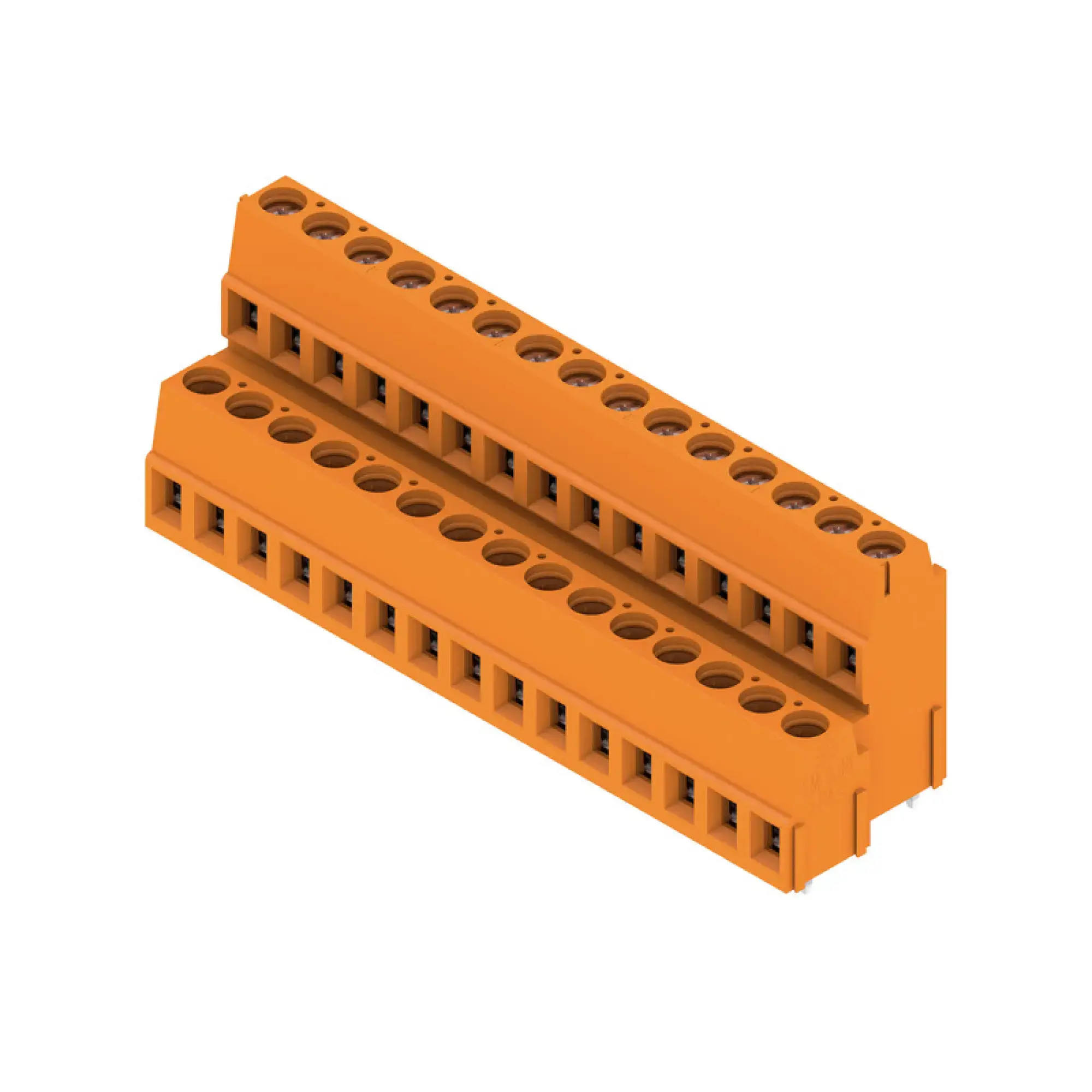 Weidmüller 1768980000 PCB terminal, 320 V, 17.5 A, Pitch in mm: 5.08, 2.5 mm², Number of poles: 30, Clamping yoke connection, THT solder connection, 90°, Box (img_001)