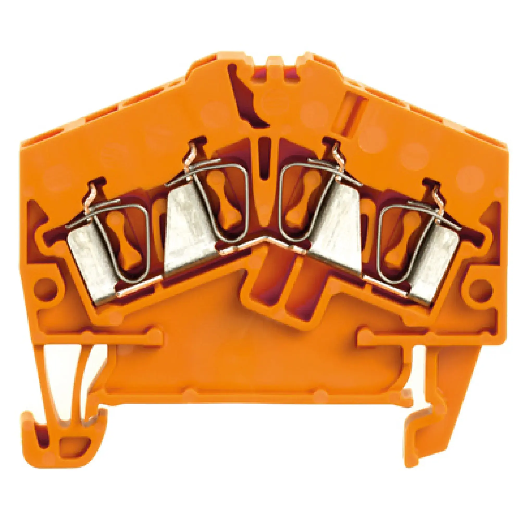 Weidmüller 1706080000 Feed-through terminal block, Tension-clamp connection, orange, 2.5 mm², 24 A, 800 V, Number of connections: 4 (img_001) Weidmüller 1706080000 Feed-through terminal block, Tension-clamp connection, orange, 2.5 mm², 24 A, 800 V, Number of connections: 4 (img_001)