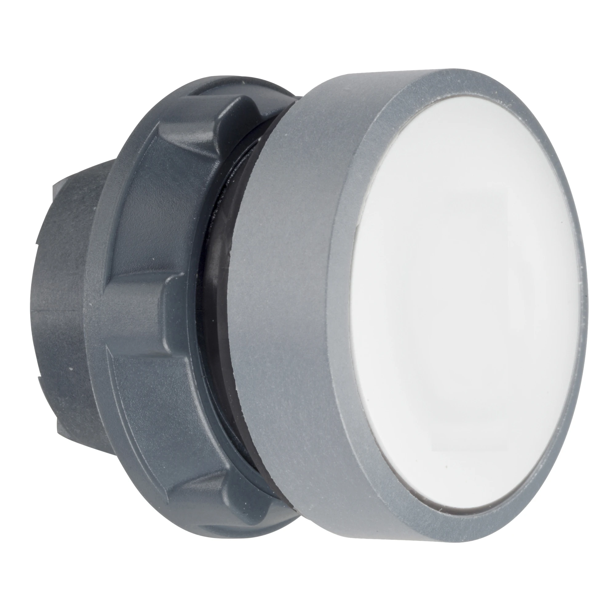 Schneider Electric ZB5AA131C0 Push-button, front element, Harmony XB5, plastic, 22mm, light gray, white, labeled I, momentary (img_001)