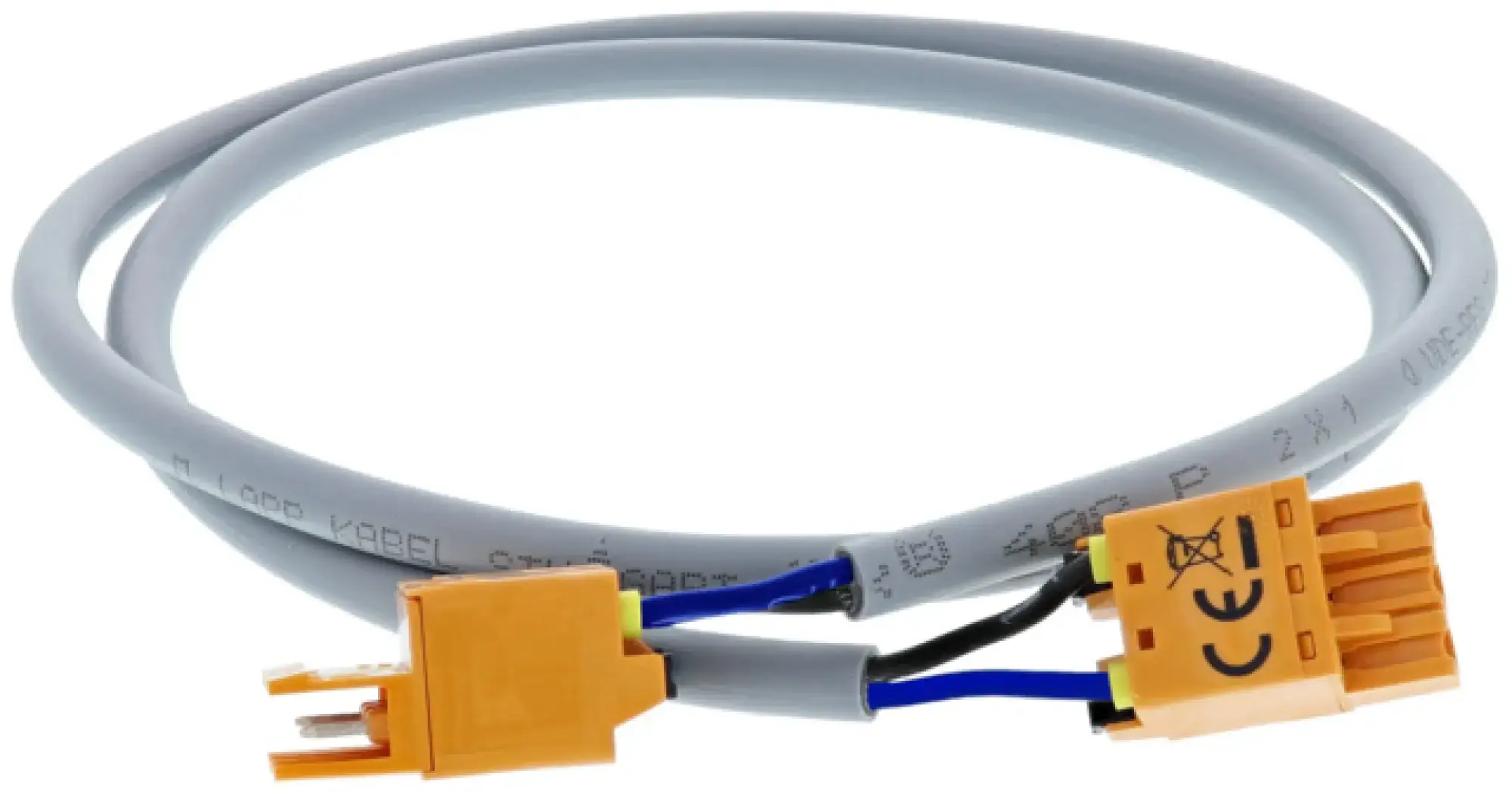 Dehn 909499 Connecting cable, 2-pole, L 750mm 1qmm blue and black, plug included (img_002)
