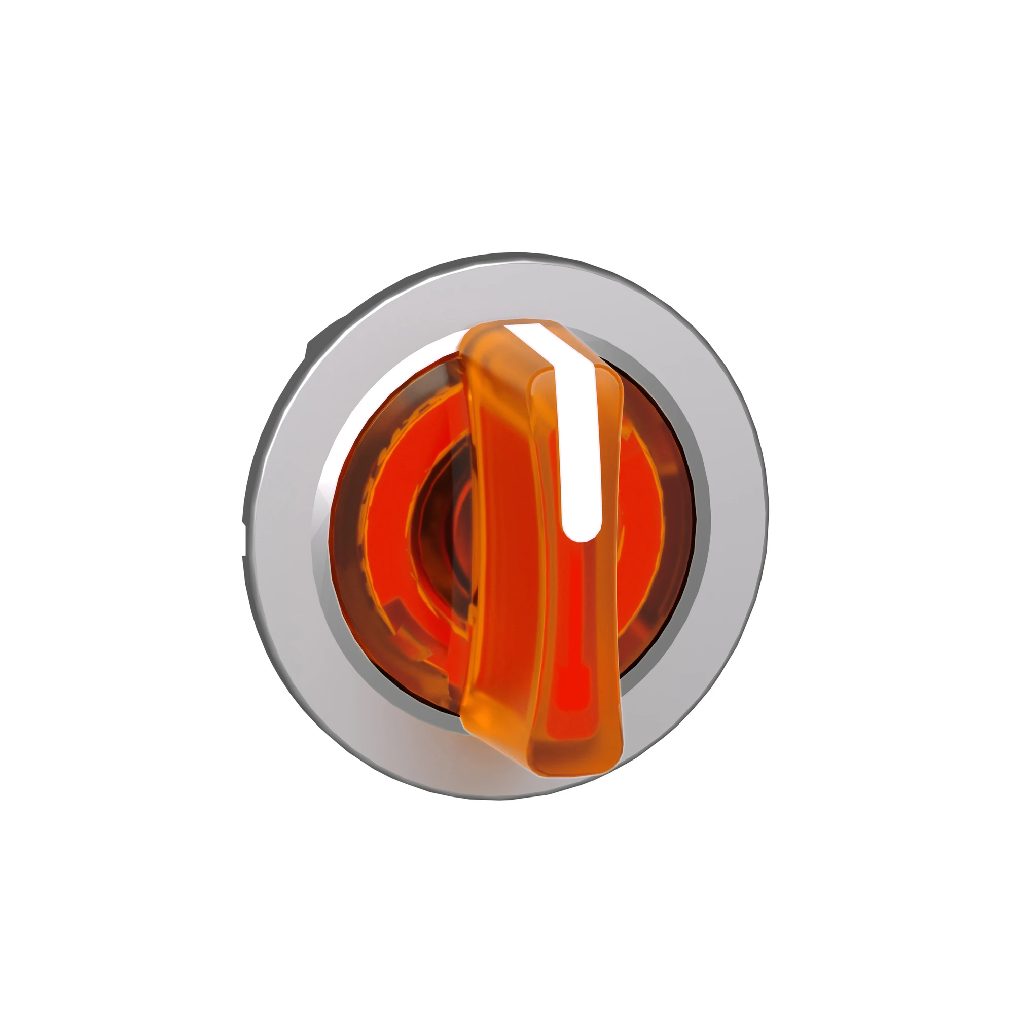 Schneider Electric ZB4FK1553 Illuminated selector switch, front element, Harmony XB4F, metal, 30mm, orange, for universal LED, 3 positions, middle detent (img_003)