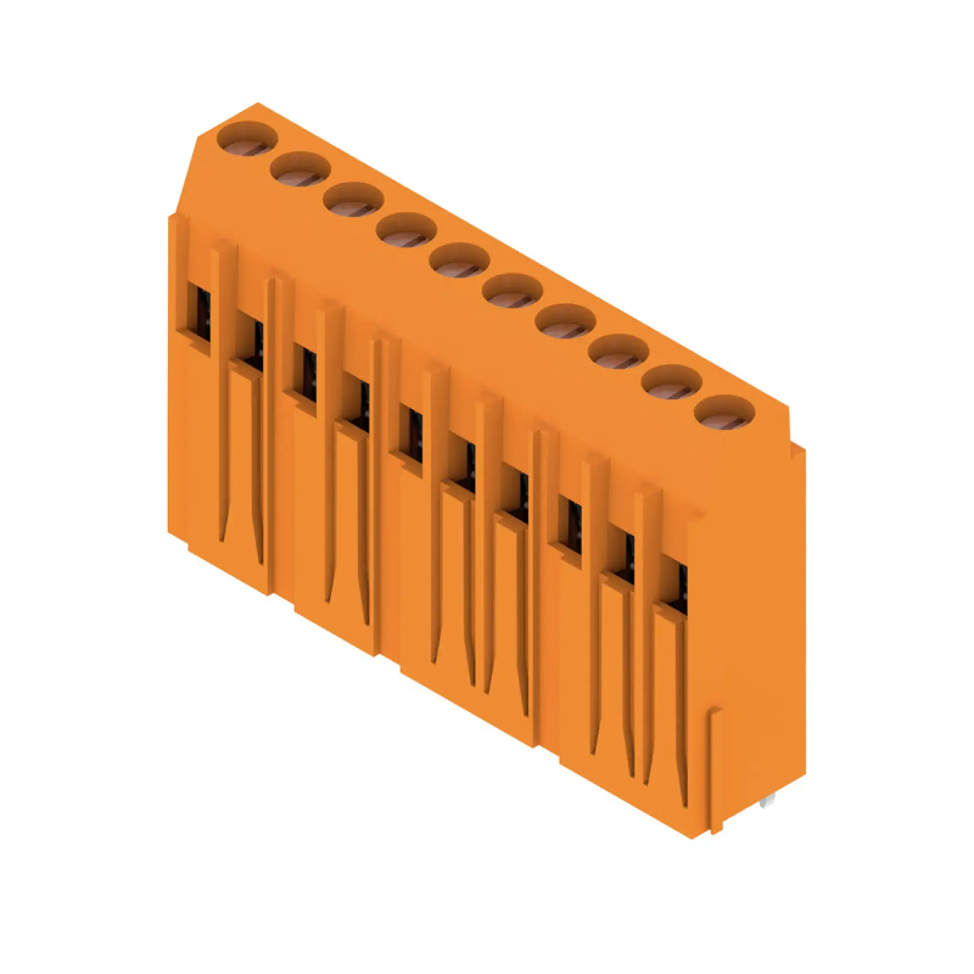 Weidmüller 1975440000 PCB terminal, 320 V, 32.5 A, Pitch in mm: 5.08, 6 mm², Number of poles: 10, Clamping yoke connection, THT solder connection, 90°, Box (img_001) Weidmüller 1975440000 PCB terminal, 320 V, 32.5 A, Pitch in mm: 5.08, 6 mm², Number of poles: 10, Clamping yoke connection, THT solder connection, 90°, Box (img_001)