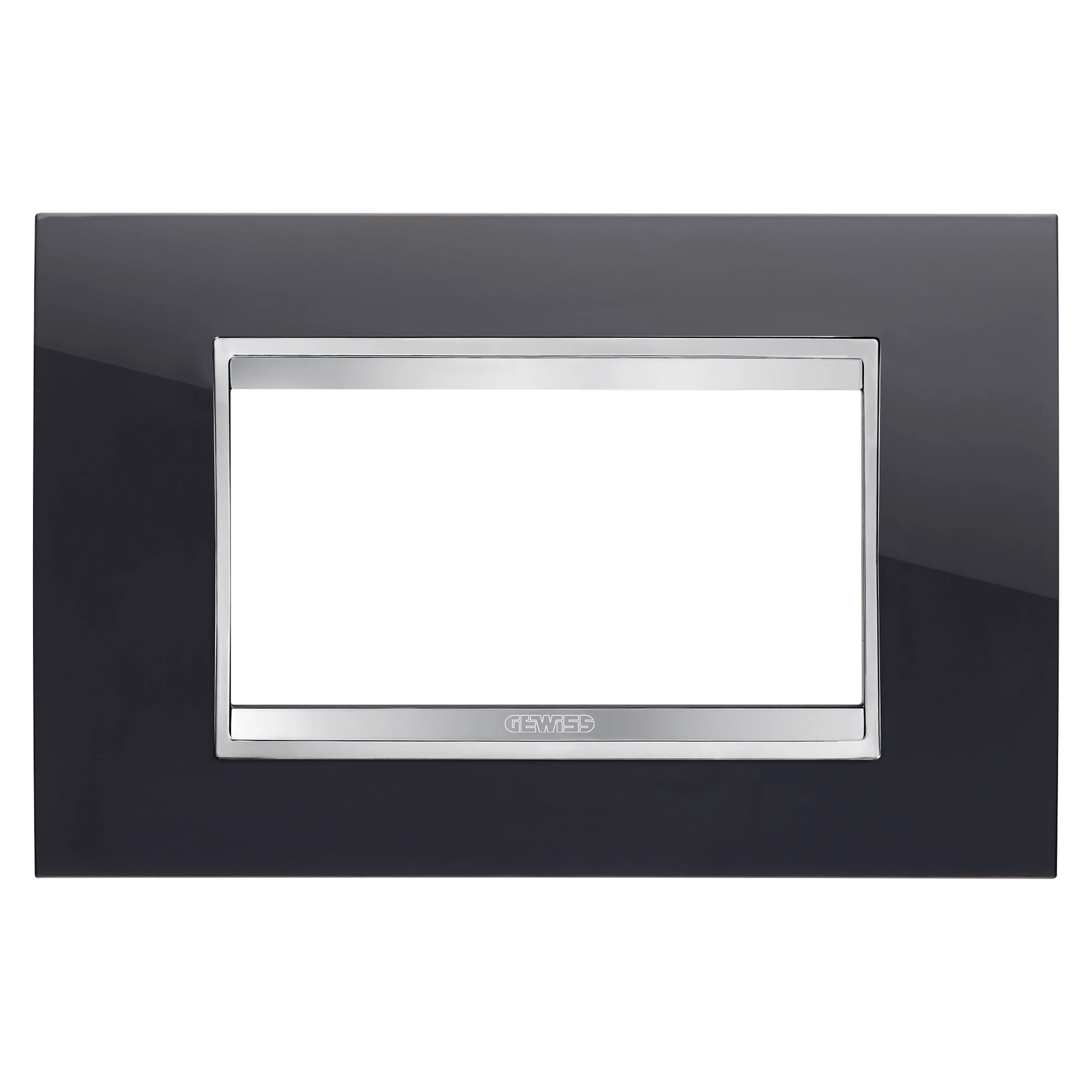 GEWISS GW16204TN LUX PLATE - IN TECHNOPOLYMER - 4 MODULES - TONER BLACK - CHORUSMART (img_001)