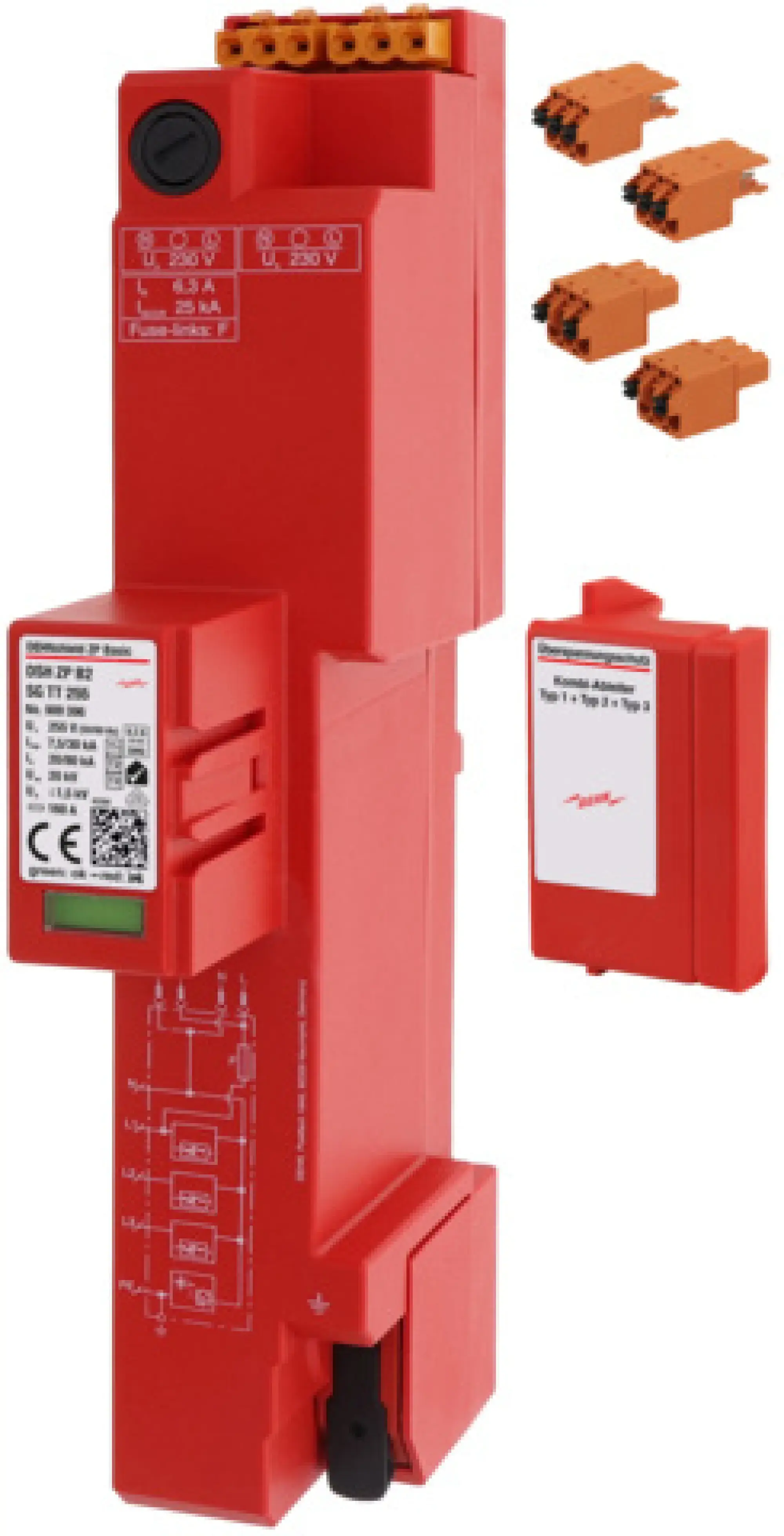 Dehn 909396 Type 1+2+3 combined arrester DEHNshield ZP Basic 2 SG for TT and TN-S systems (img_001)