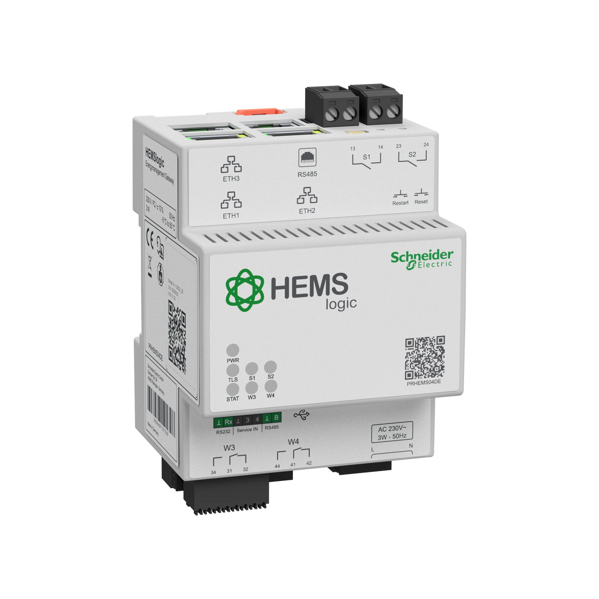 Schneider Electric PRHEMS04DE HEMSlogic Gateway, Self-consumption Optimization, Section 14a EnWG, 230V, 4TE (img_001) Schneider Electric PRHEMS04DE HEMSlogic Gateway, Self-consumption Optimization, Section 14a EnWG, 230V, 4TE (img_001)
