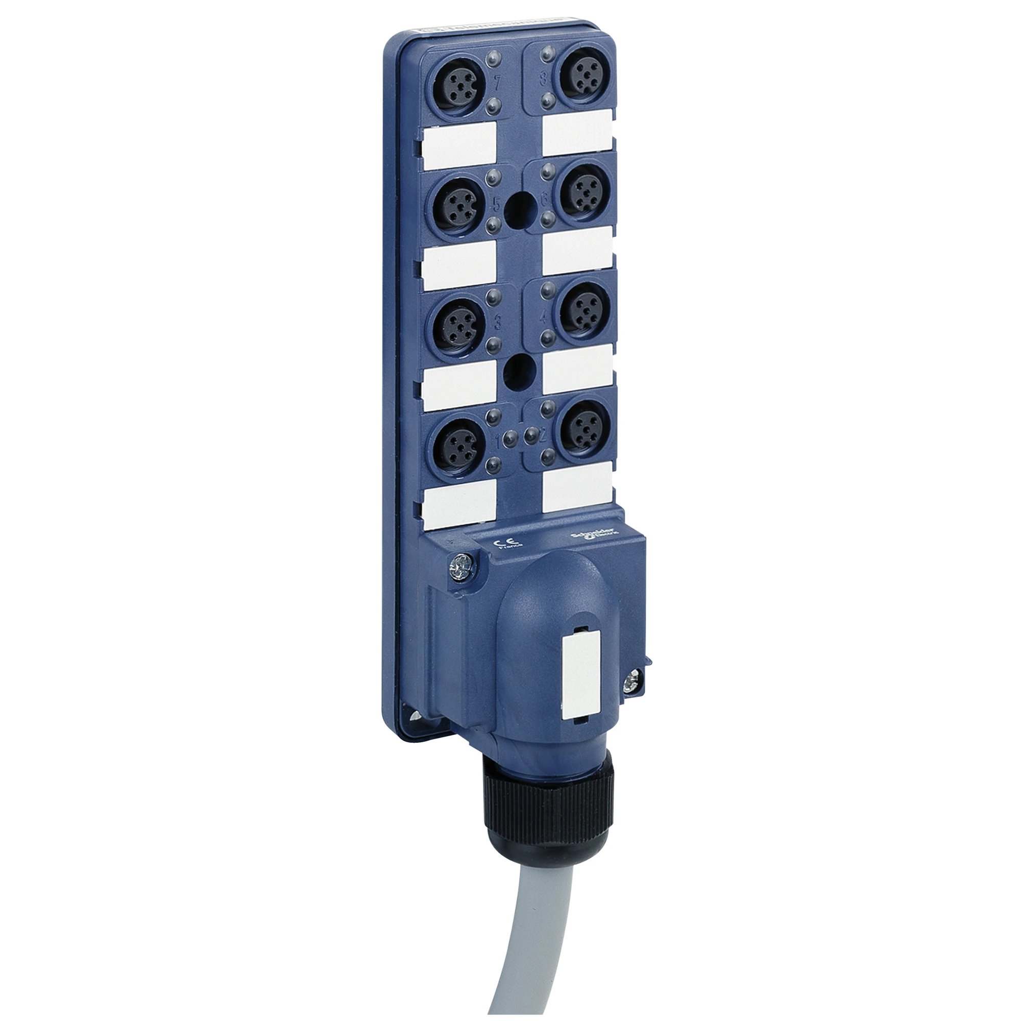Schneider Electric ABE9C1280L10 Passive distribution box IP67, cable 10m, with 8-channel M12 connector (img_001)
