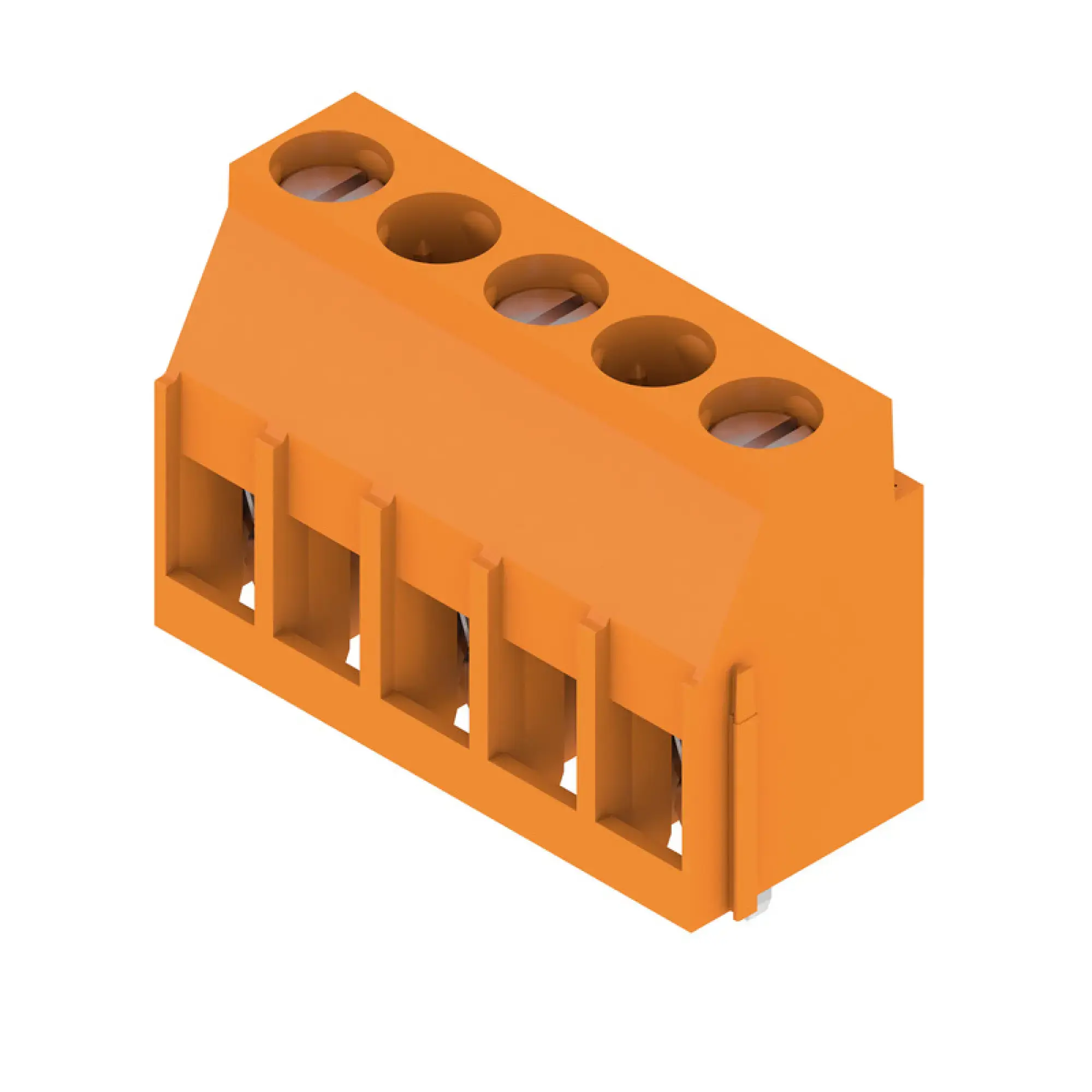 Weidmüller 2613370000 PCB terminal, 1000 V, 32 A, Pitch in mm: 10.16, Number of poles: 3, Clamping yoke connection, THT solder connection, 90°, Box (img_001)