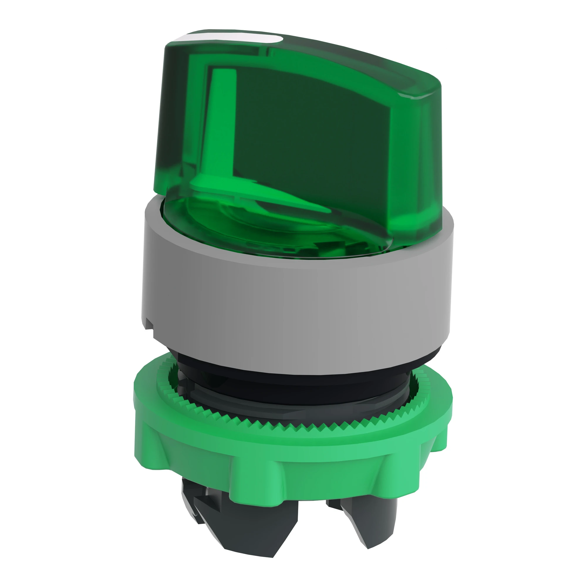 Schneider Electric ZB5AK1433C0 Illuminated selector switch, front element, Harmony XB5, plastic, 22mm, green, for universal LED, 2 positions, momentary (img_005)