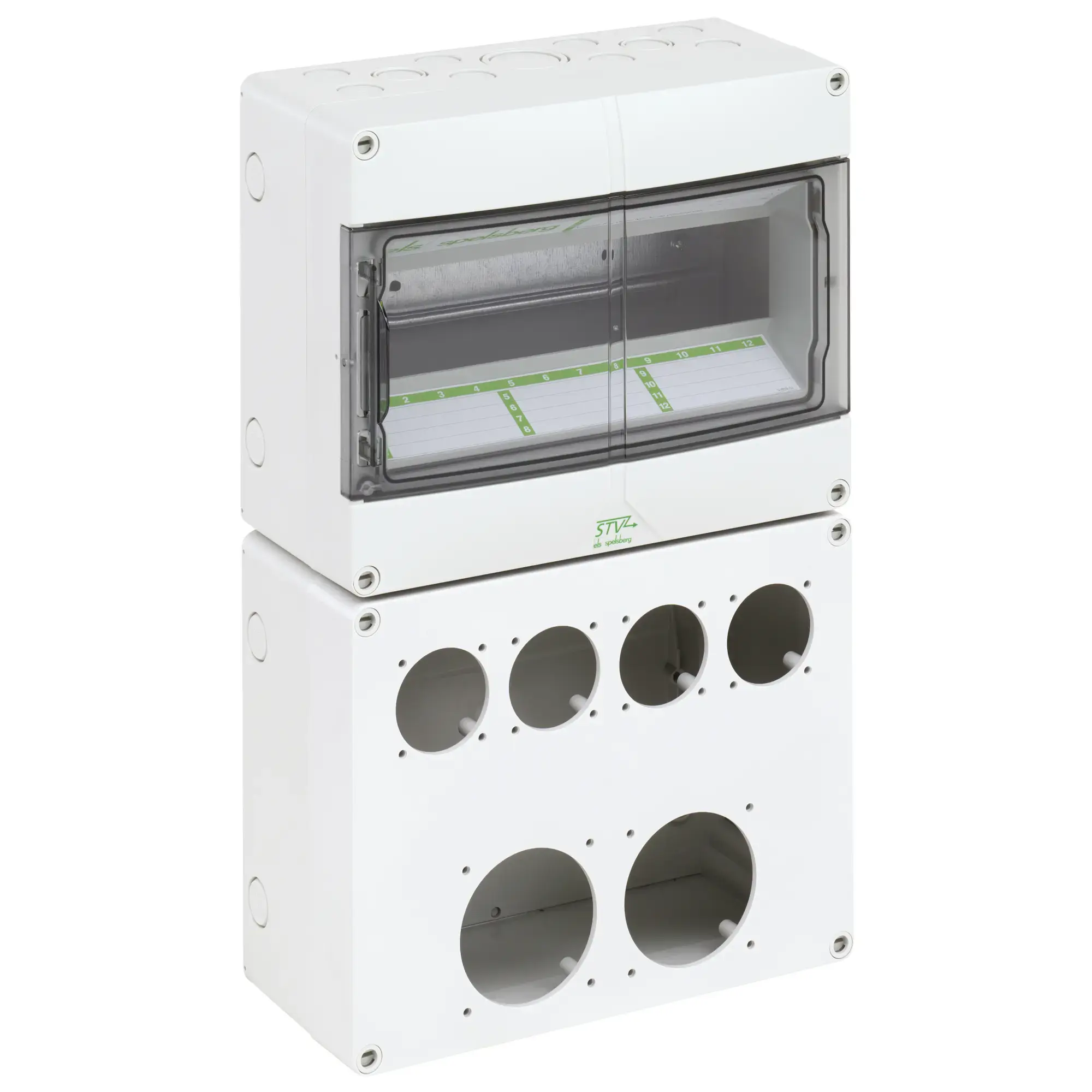 Spelsberg 73192401 Socket empty enclosure, Type of protection IP44, 12 TE, Impact strength IK08, Protection class II, Rated insulation voltage 400V AC, Halogen free (img_001) Spelsberg 73192401 Socket empty enclosure, Type of protection IP44, 12 TE, Impact strength IK08, Protection class II, Rated insulation voltage 400V AC, Halogen free (img_001)