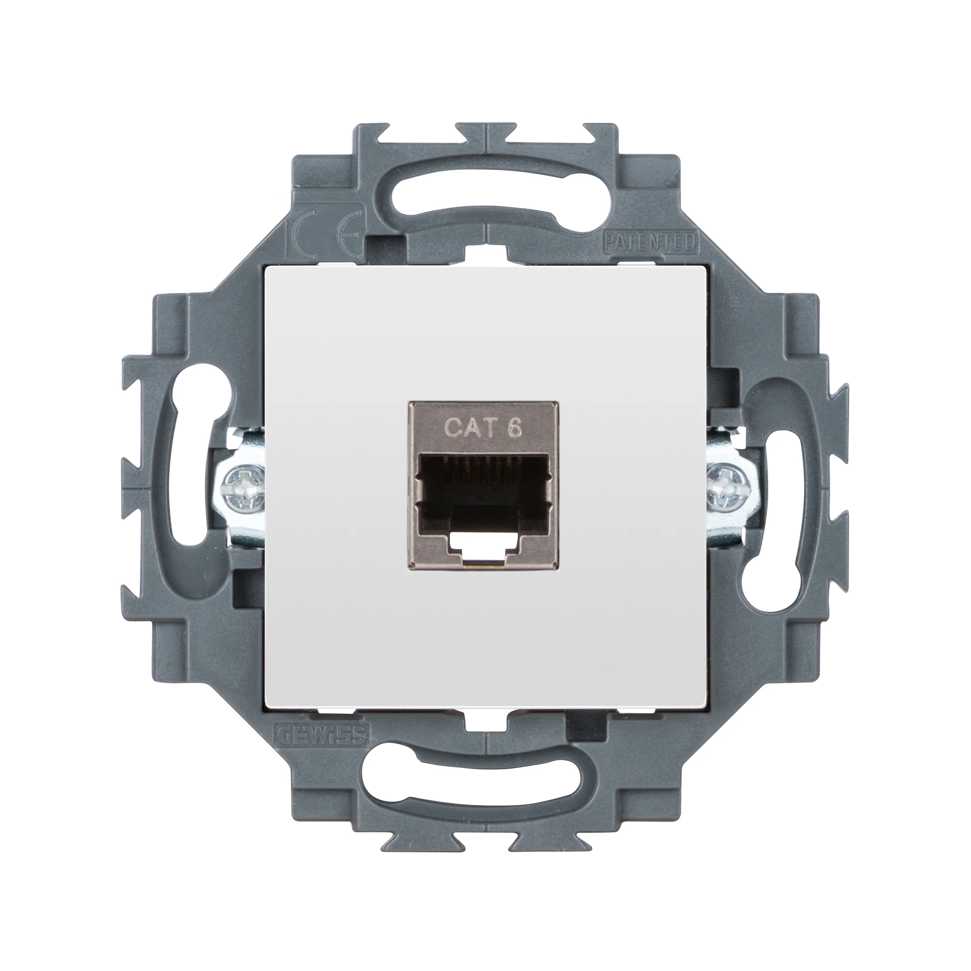 GEWISS GW35274W Netzwerk-Anschlussdose Dahlia RJ45 Cat.6 FTP Cremeweiss (img_001)