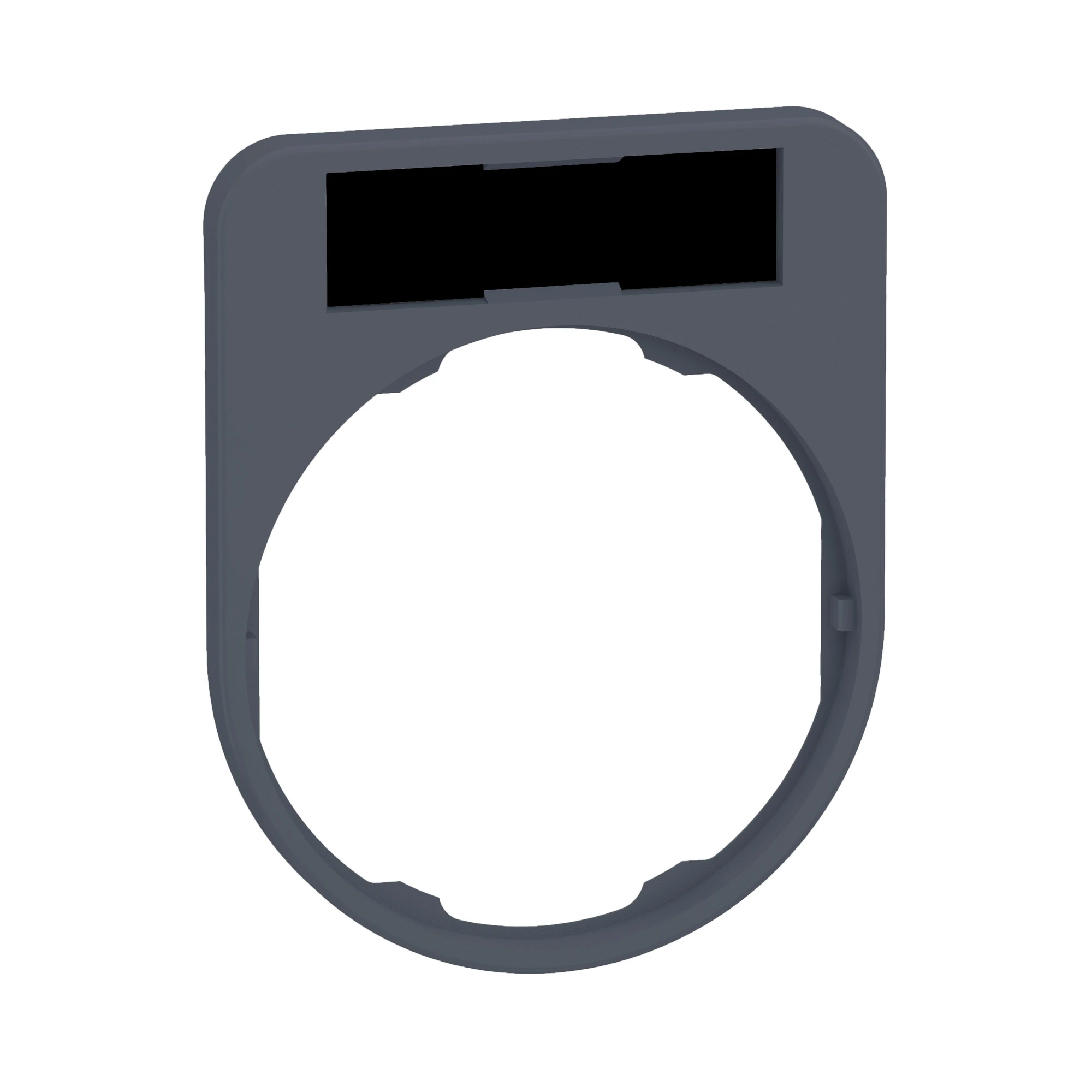 Schneider Electric ZBYF2101C0 Label Holder 40x50mm, Unlabeled black/red, for Harmony Flush 30mm, in grey (img_001) Schneider Electric ZBYF2101C0 Label Holder 40x50mm, Unlabeled black/red, for Harmony Flush 30mm, in grey (img_001)