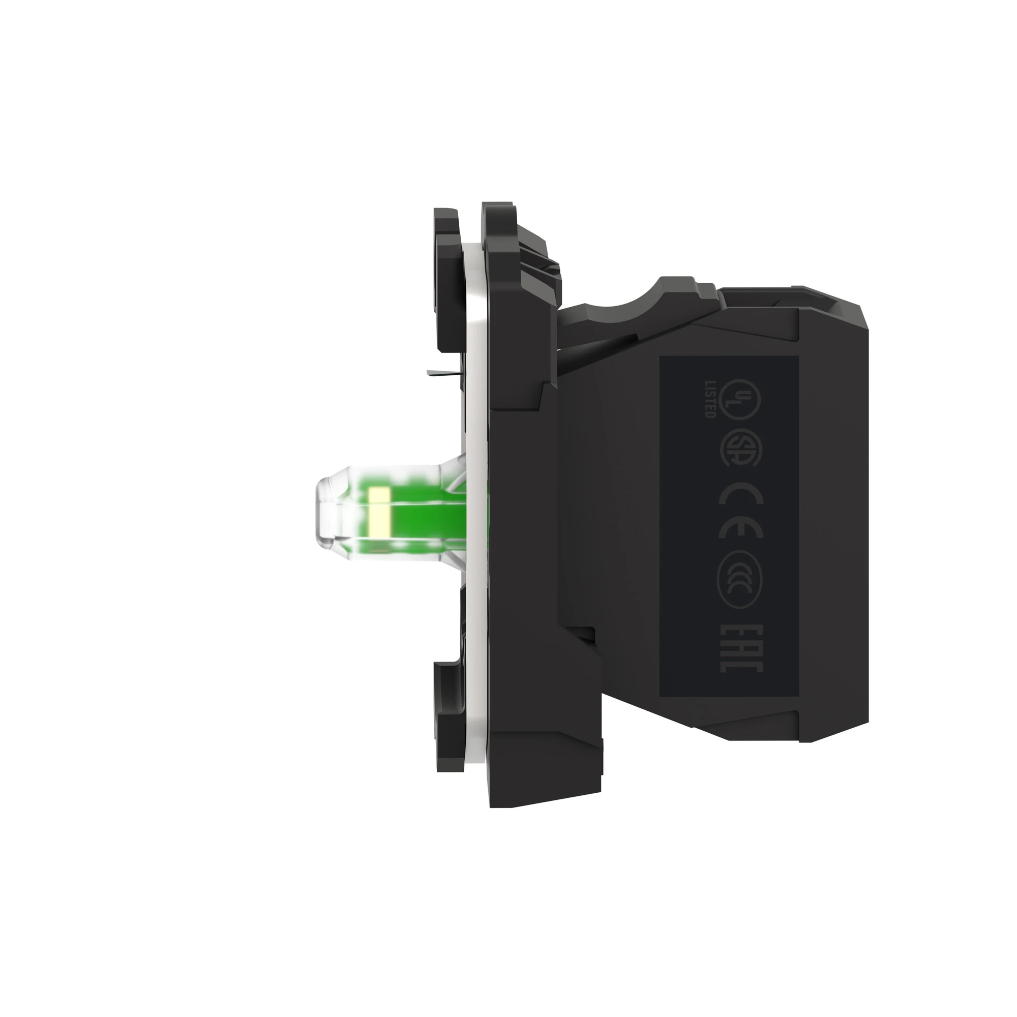 Schneider Electric ZB5AVBG1 Lamp socket, Harmony XB5, plastic, white, universal LED, with mounting flange, screw terminal, 24-120V ACDC (img_007)