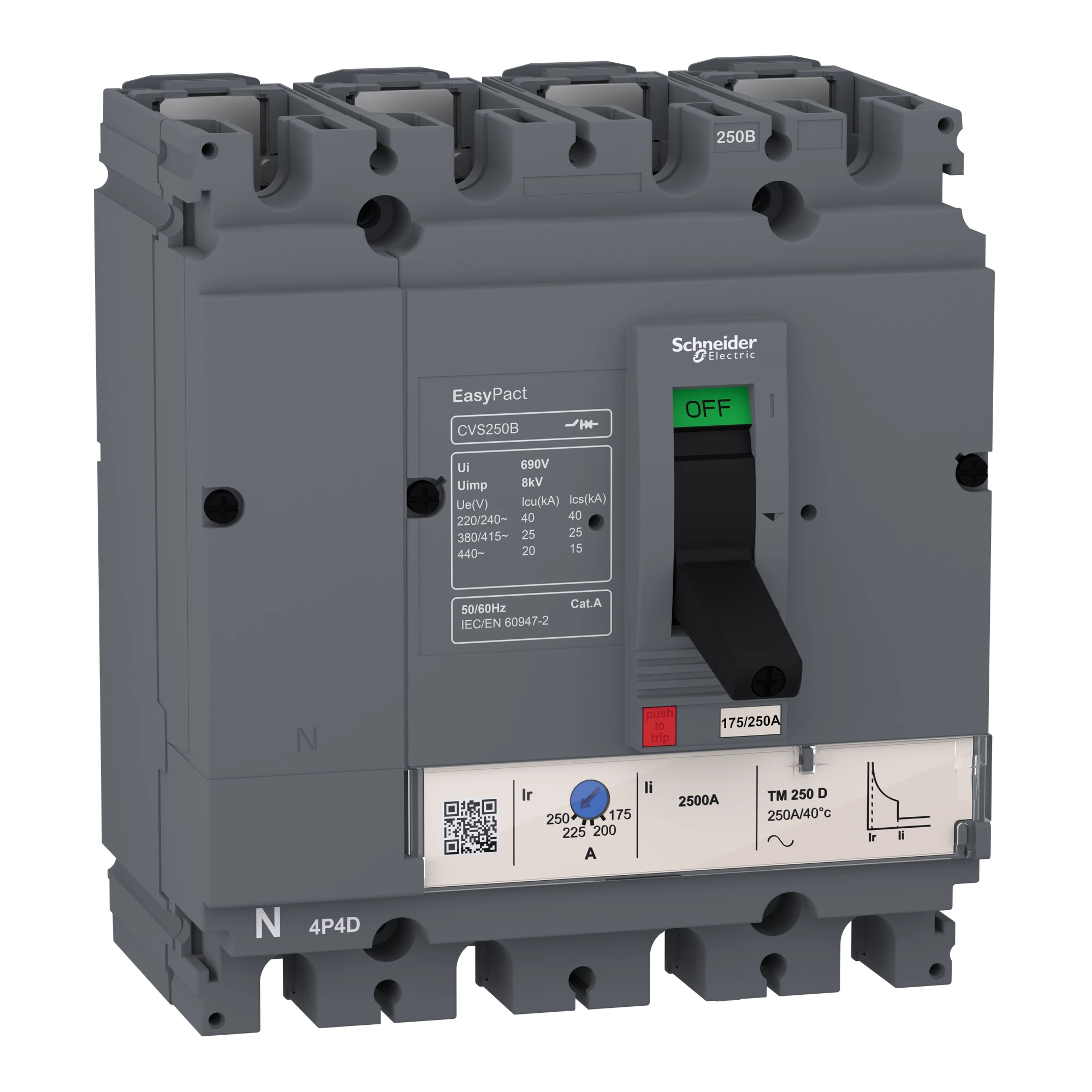 Schneider Electric LV510316 EasyPact CVS100B Leistungsschalter, 25 kA bei 415 VAC, 4P 3d, TM-D 80 A Auslöser (img_001) Schneider Electric LV510316 EasyPact CVS100B Leistungsschalter, 25 kA bei 415 VAC, 4P 3d, TM-D 80 A Auslöser (img_001)