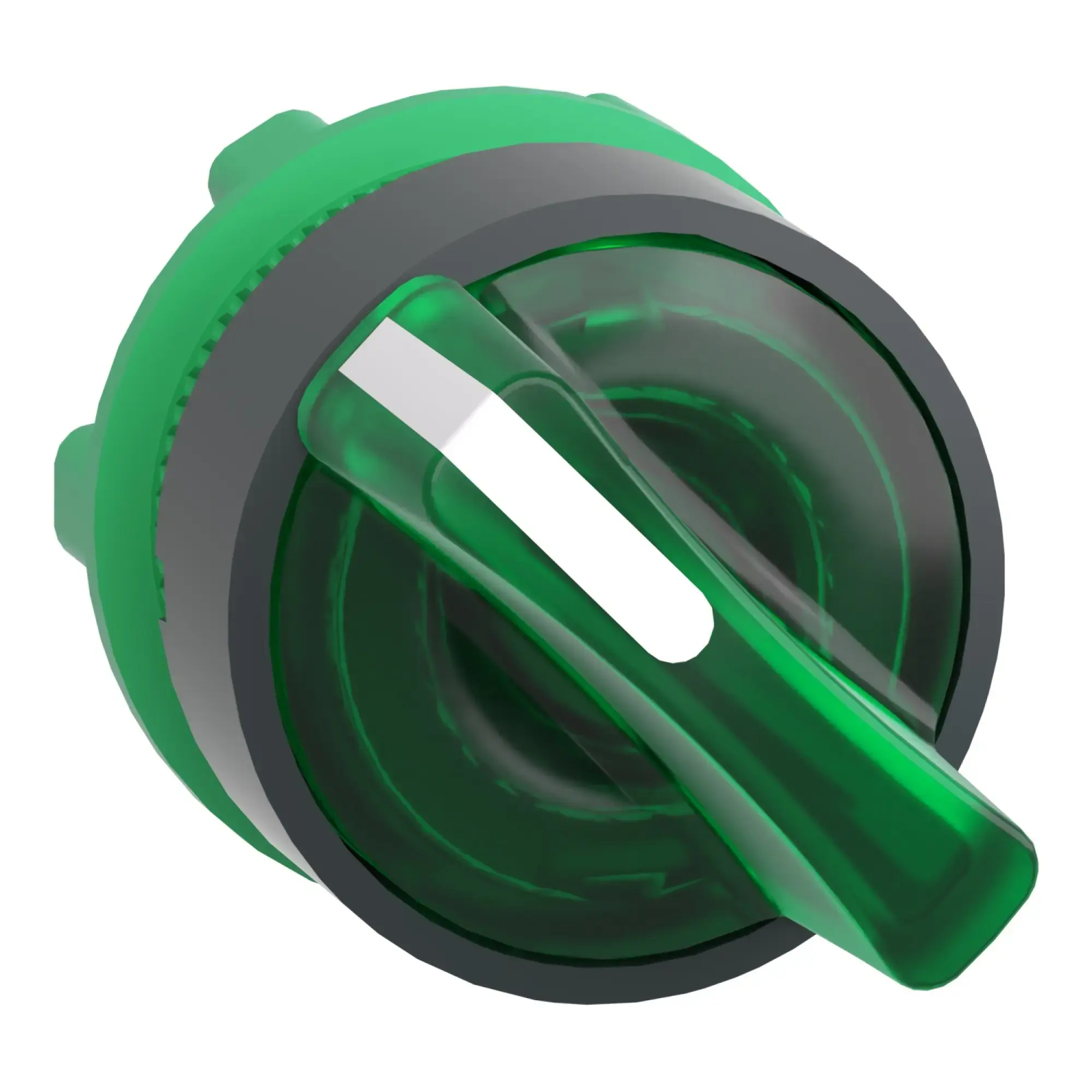 Schneider Electric ZB5AK1233 Illuminated selector switch, front element, Harmony XB5, plastic, 22mm green, for universal LED, 2 positions, latching (img_008)