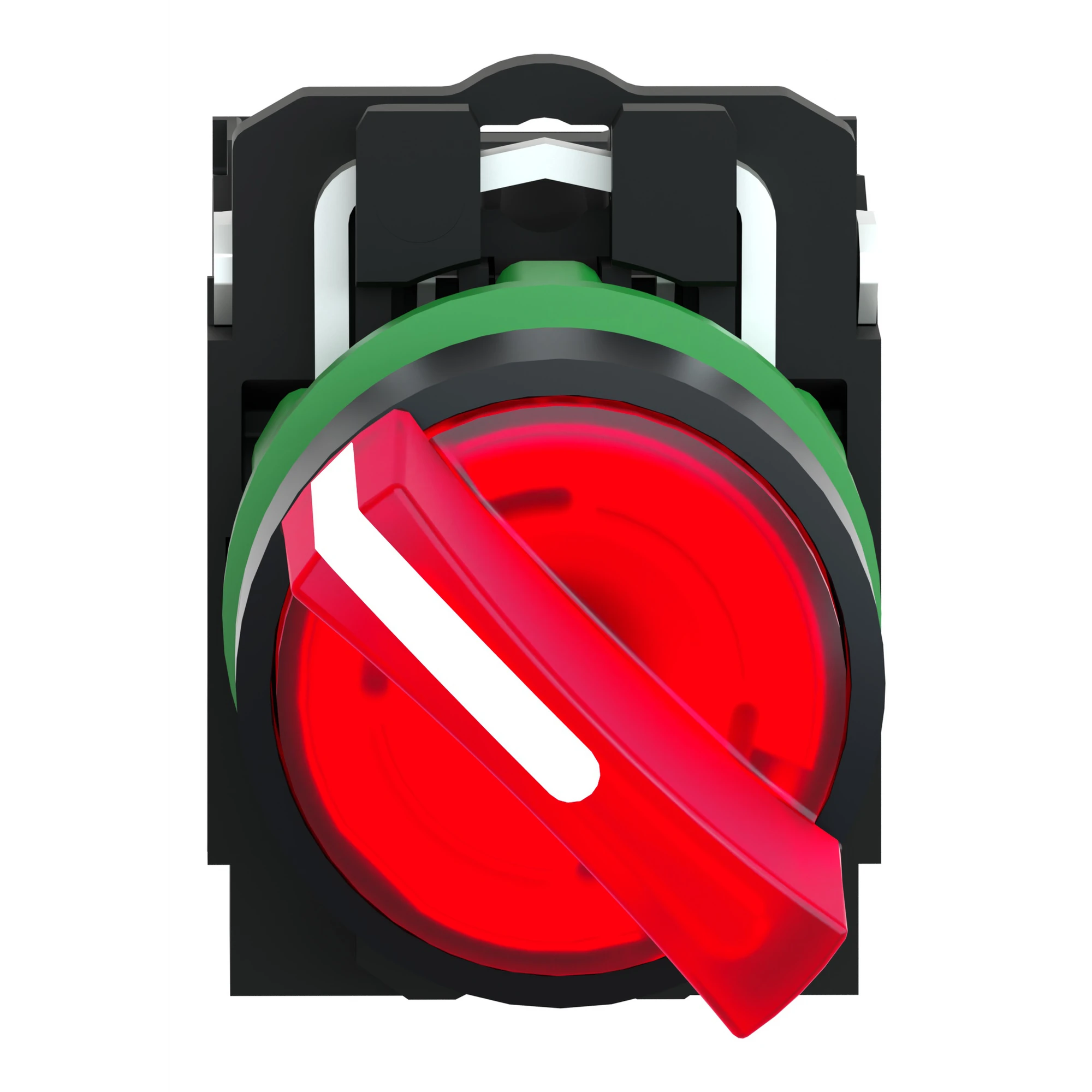 Schneider Electric XB5AK124M5 Illuminated selector switch, Harmony XB5, plastic, red, 22mm, universal LED, 2 positions, 1NC + 1NO, 230-240V AC (img_004) Schneider Electric XB5AK124M5 Illuminated selector switch, Harmony XB5, plastic, red, 22mm, universal LED, 2 positions, 1NC + 1NO, 230-240V AC (img_004)