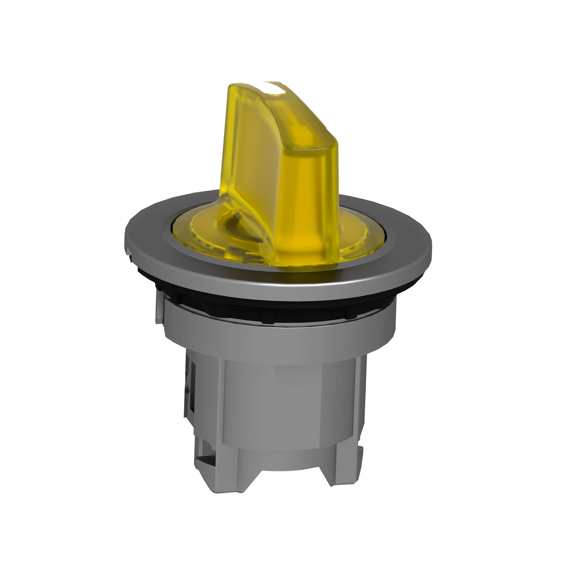 Schneider Electric ZB4FK1783 Illuminated selector switch, front element, Harmony XB4F, metal, 30mm, yellow, for universal LED, 3 positions, momentary left (img_004)