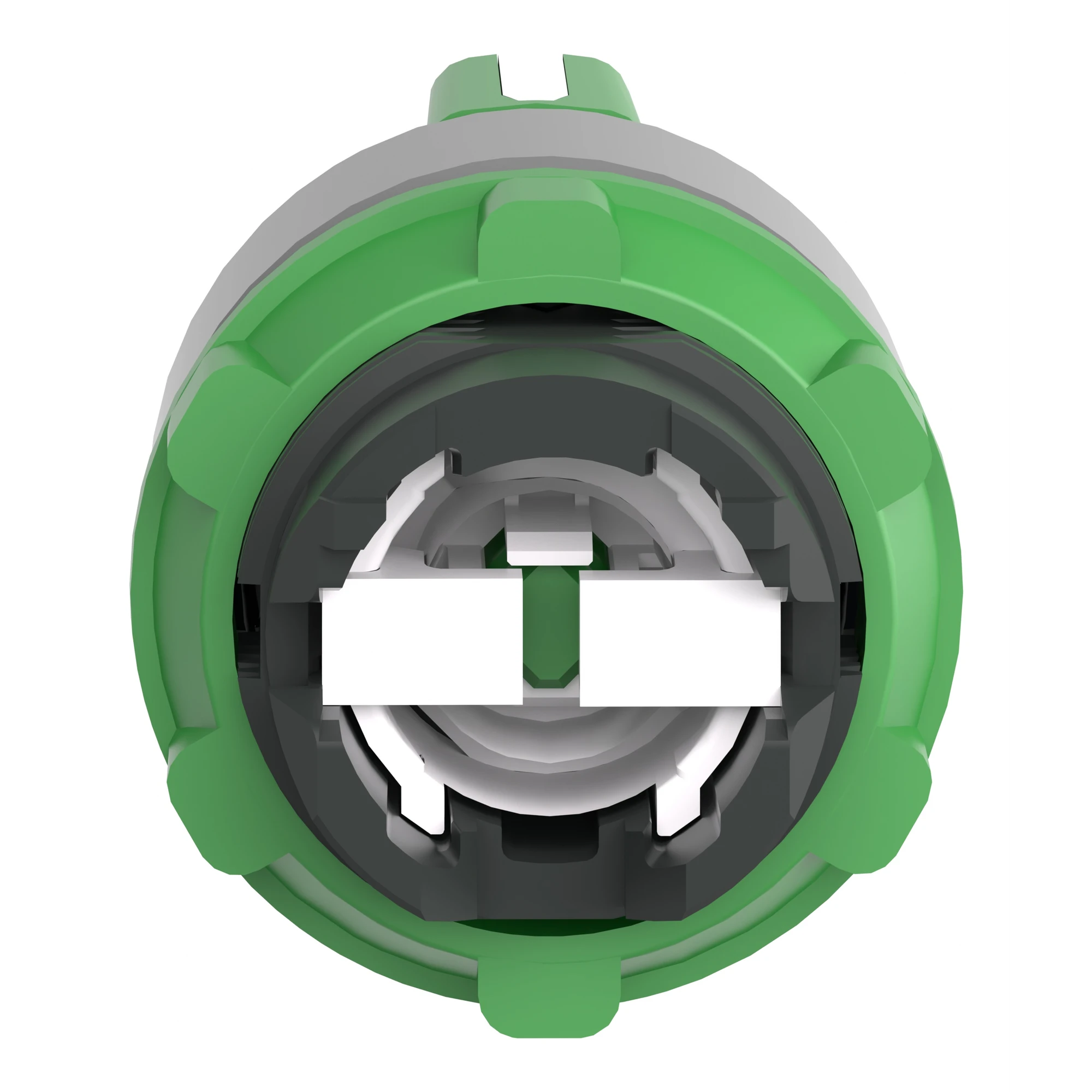 Schneider Electric ZB5AD803C0 Selector switch, front element, Harmony XB5, plastic, 22mm, light grey, green, 3 positions, center left latching (img_003)