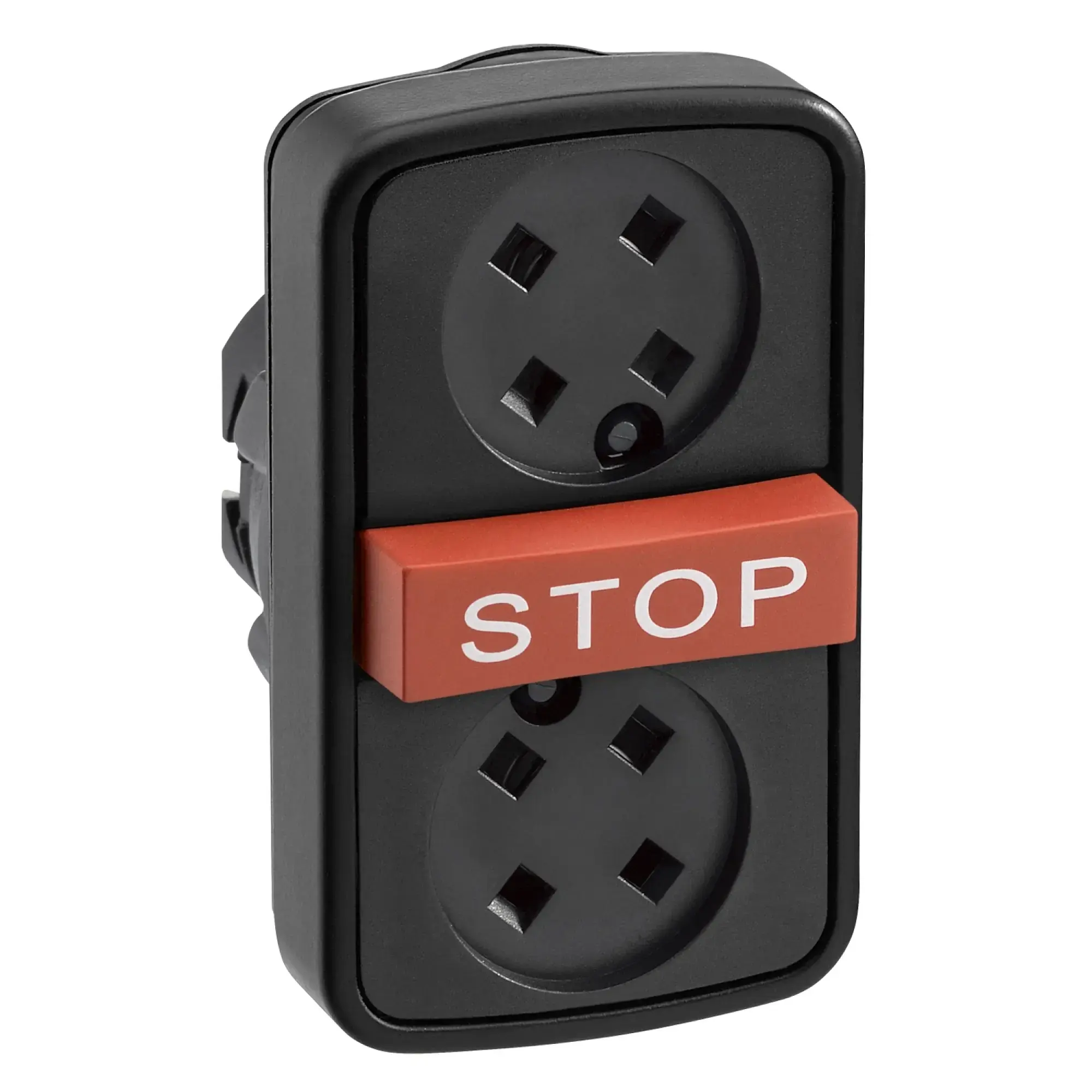 Schneider Electric ZB5AA791 Triple Push Button, Front Element, Harmony XB5, Plastic, 22mm, Without Label, STOP, Momentary (img_002) Schneider Electric ZB5AA791 Triple Push Button, Front Element, Harmony XB5, Plastic, 22mm, Without Label, STOP, Momentary (img_002)