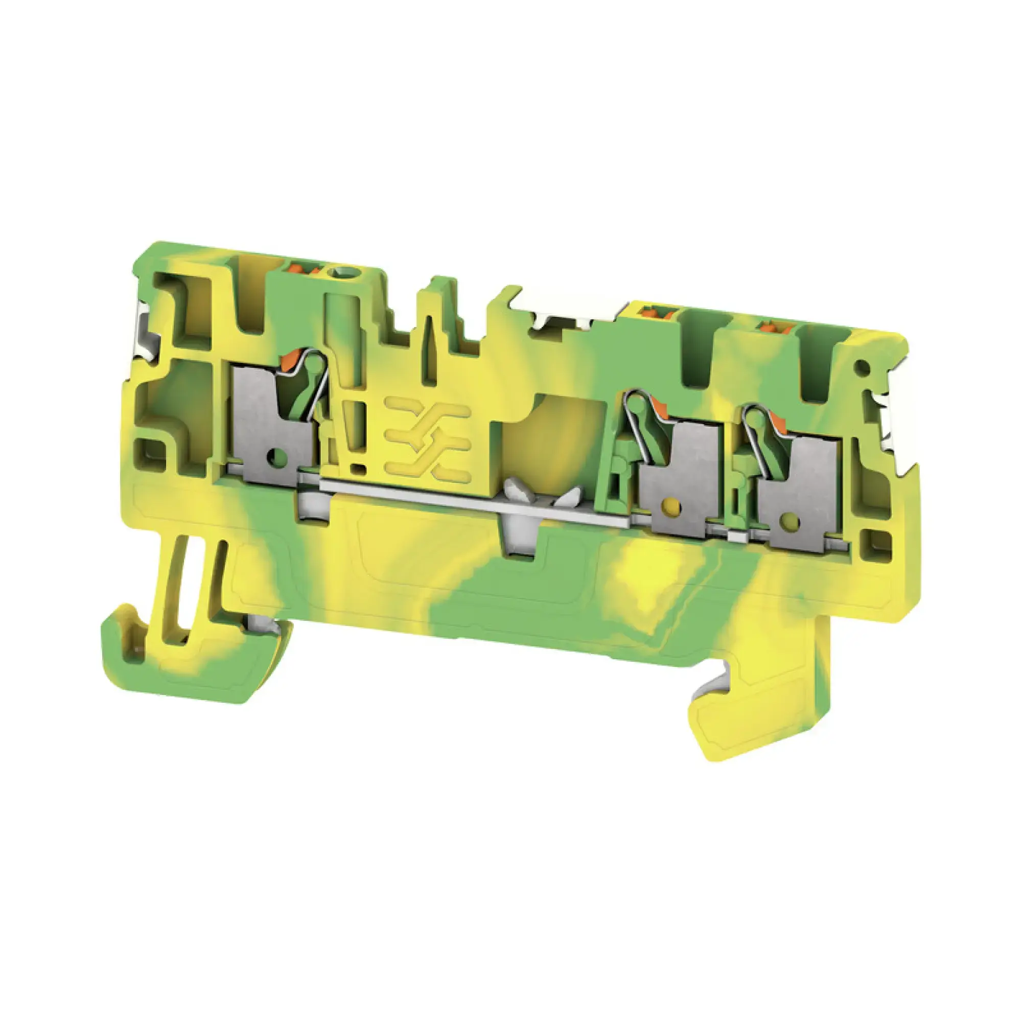 Weidmüller 2674650000 PE terminal, PUSH IN, Green/yellow, 1.5 mm², 500 V, Number of connections: 3, Number of levels: 1, TS 35, V-0, Wemid (img_001) Weidmüller 2674650000 PE terminal, PUSH IN, Green/yellow, 1.5 mm², 500 V, Number of connections: 3, Number of levels: 1, TS 35, V-0, Wemid (img_001)