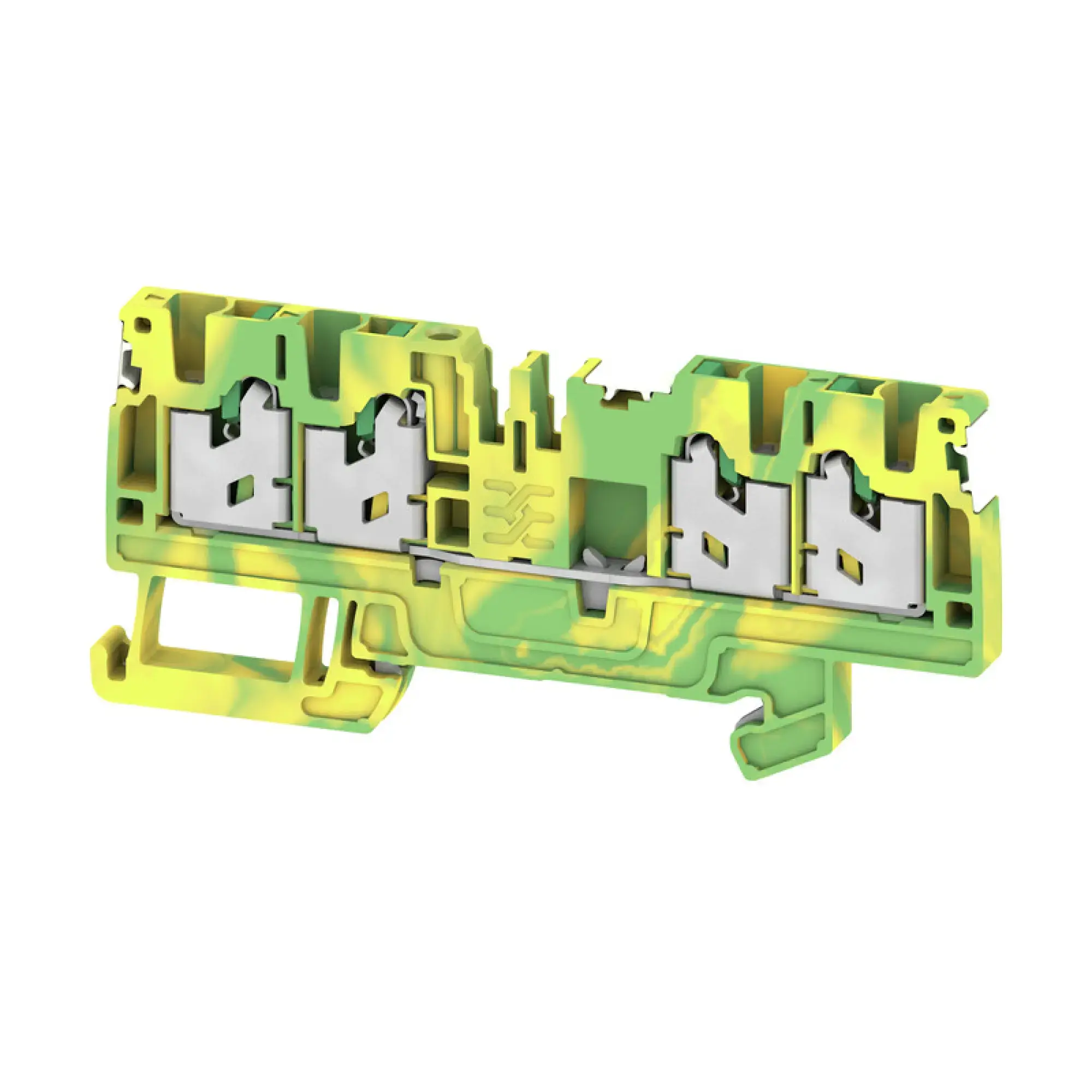 Weidmüller 2863040000 PE terminal, SNAP IN, Green/yellow, 2.5 mm², 800 V, Number of connections: 4, Number of levels: 1, TS 35, V-0, Wemid (img_001) Weidmüller 2863040000 PE terminal, SNAP IN, Green/yellow, 2.5 mm², 800 V, Number of connections: 4, Number of levels: 1, TS 35, V-0, Wemid (img_001)