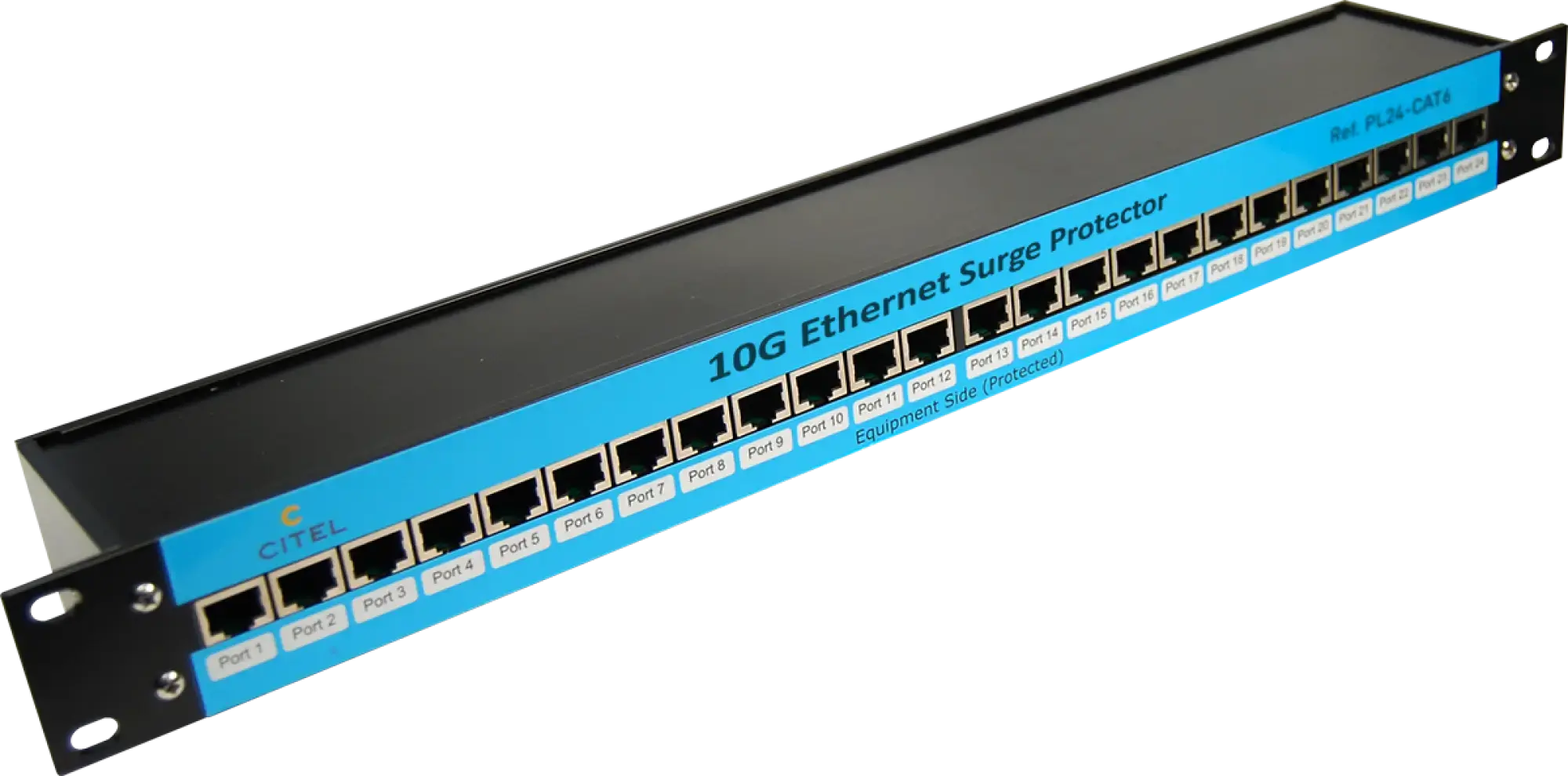 Citel 581515 Patchpanel mit Überspannungsschutz für 24 Ports, 10GBase-T Cat6 (img_001)