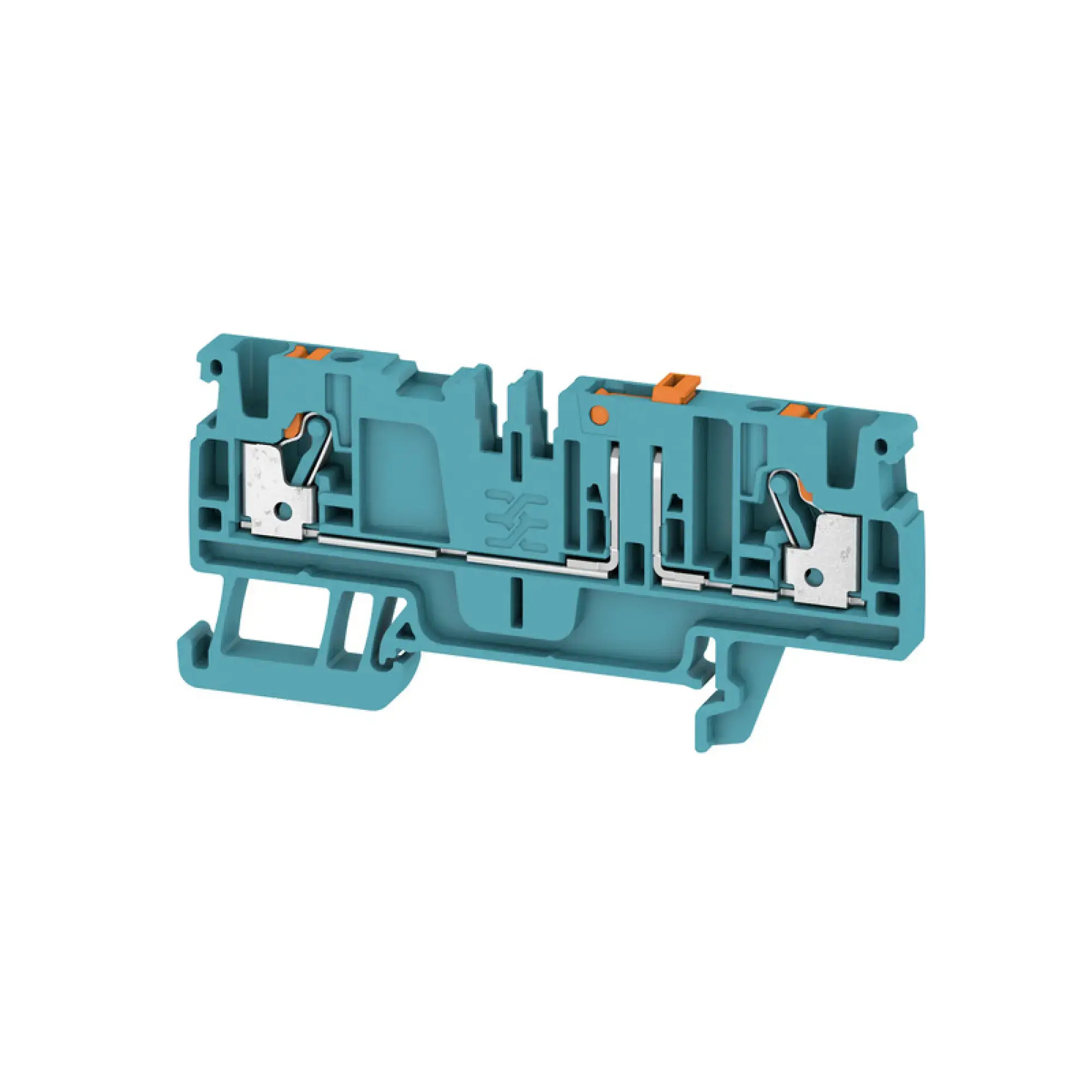 Weidmüller 1989810000 Test-disconnect terminal, PUSH IN, blue, 2.5 mm², 20 A, 500 V, Number of connections: 2, Number of levels: 1 (img_001)