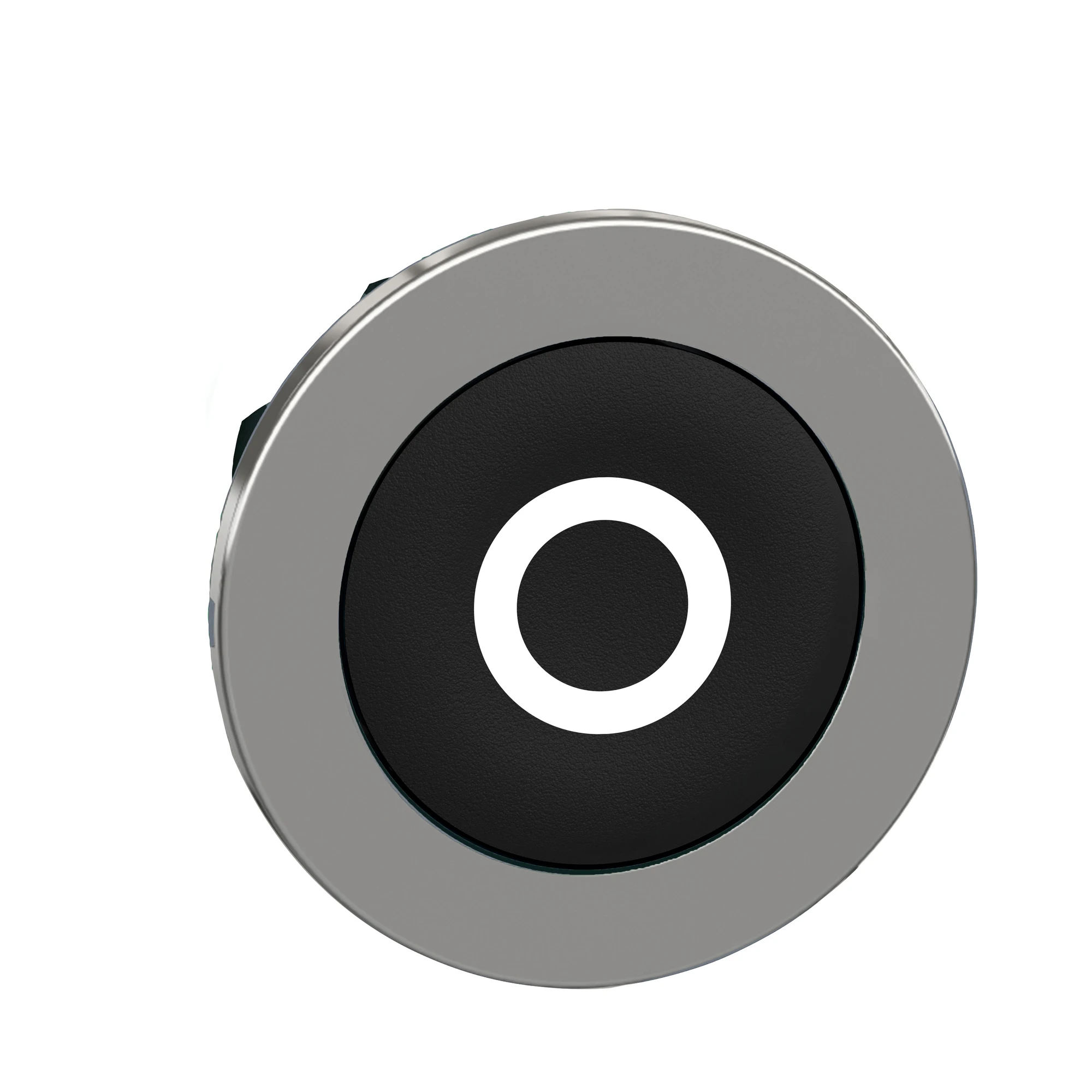 Schneider Electric ZB4FA232 Push-button, front element, Harmony XB4F, metal, 30mm, black, labeled O, momentary (img_001)