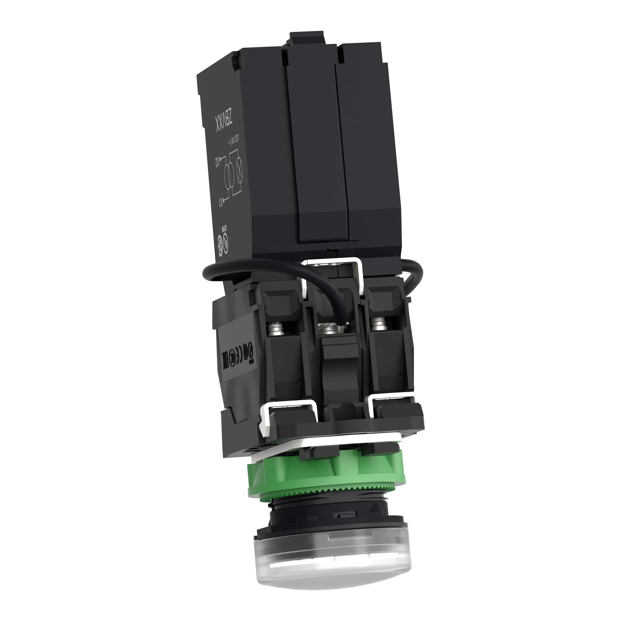 Schneider Electric XB5AV5B1 Signal light, Harmony XB5, plastic, white, 22mm, universal LED, smooth dome, 400V AC (img_007) Schneider Electric XB5AV5B1 Signal light, Harmony XB5, plastic, white, 22mm, universal LED, smooth dome, 400V AC (img_007)