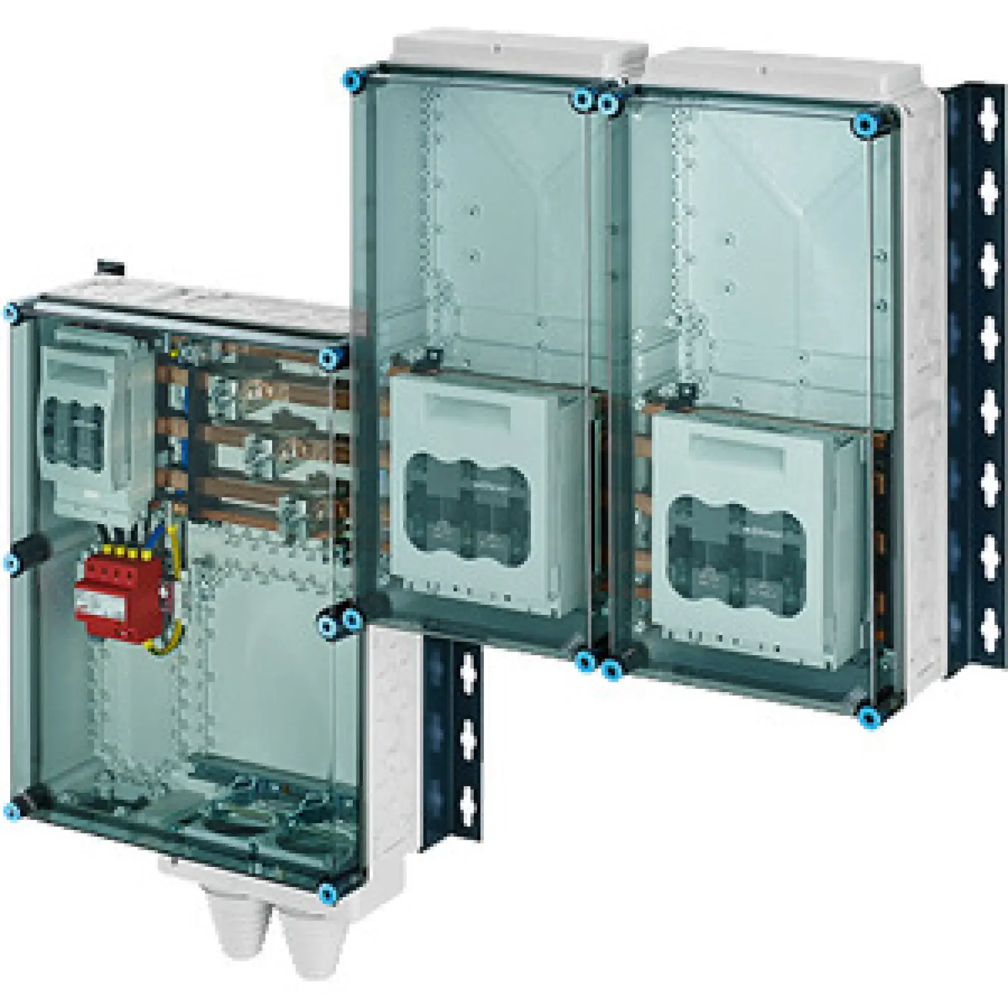 Hensel 20001513 anschlussfertiger Verteiler 2x3xNH 1 , 250 A, 5pol. Sammelsch. 400A Mi AS 9252 S (img_001)