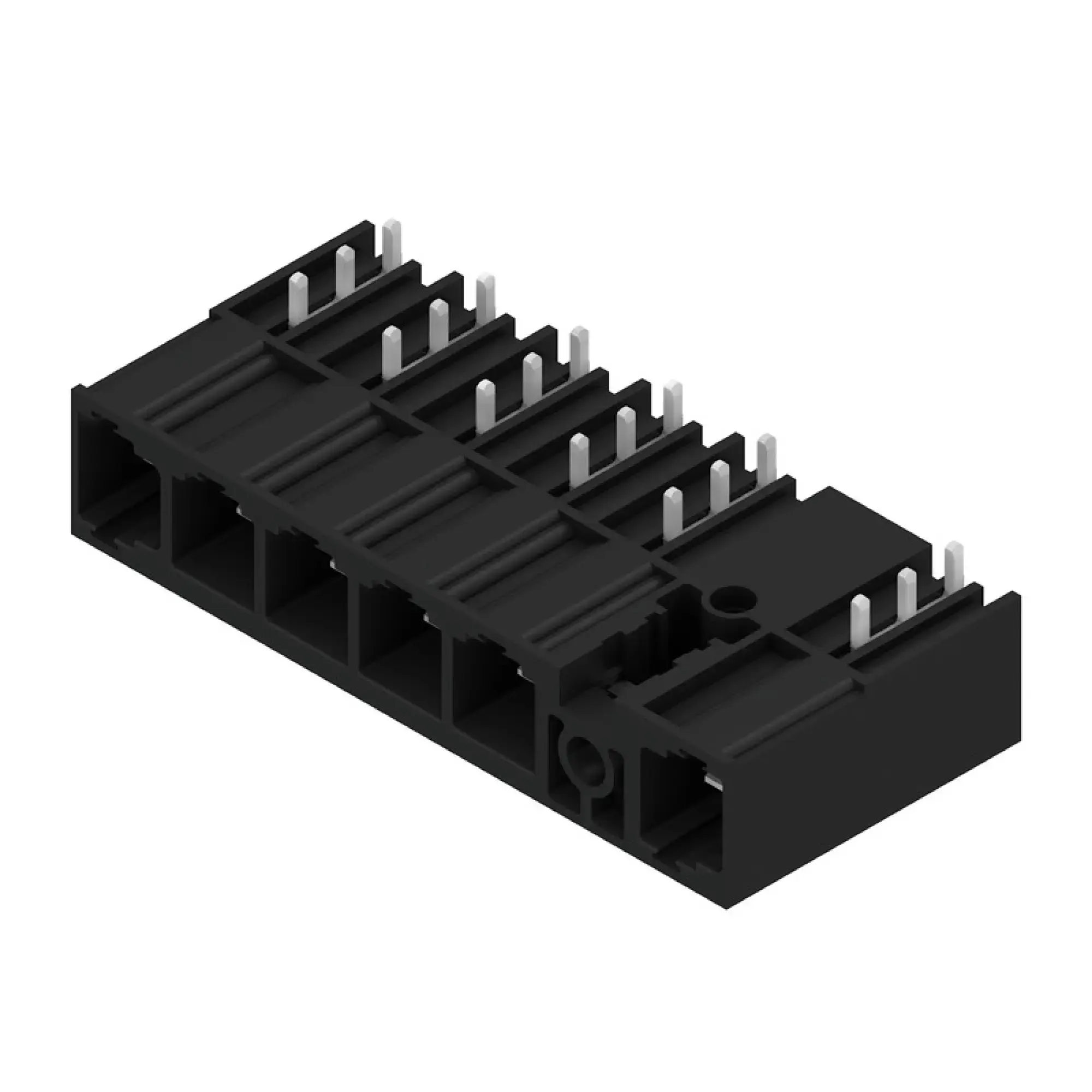 Weidmüller 2597370000 PCB connector (board connection), 1000 V, 78.3 A, Pitch in mm: 10.16, Number of poles: 6, THT solder connection, Box (img_001)