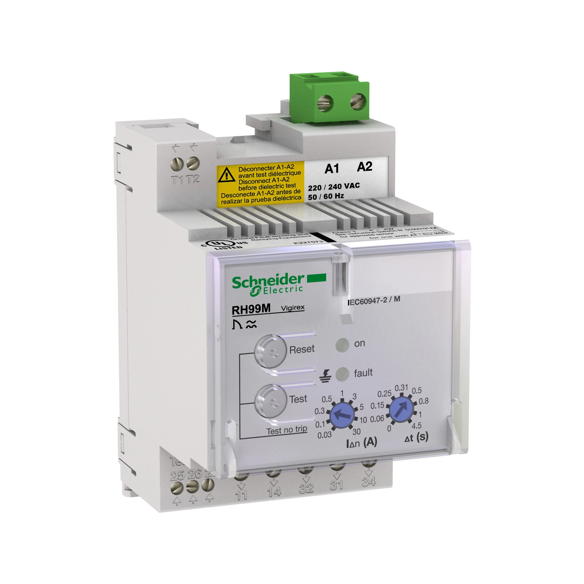 Schneider Electric 56193 Ground fault relay RH99M with automatic reset, 0.03-30A, 0-4.5 s, 240V (img_001) Schneider Electric 56193 Ground fault relay RH99M with automatic reset, 0.03-30A, 0-4.5 s, 240V (img_001)