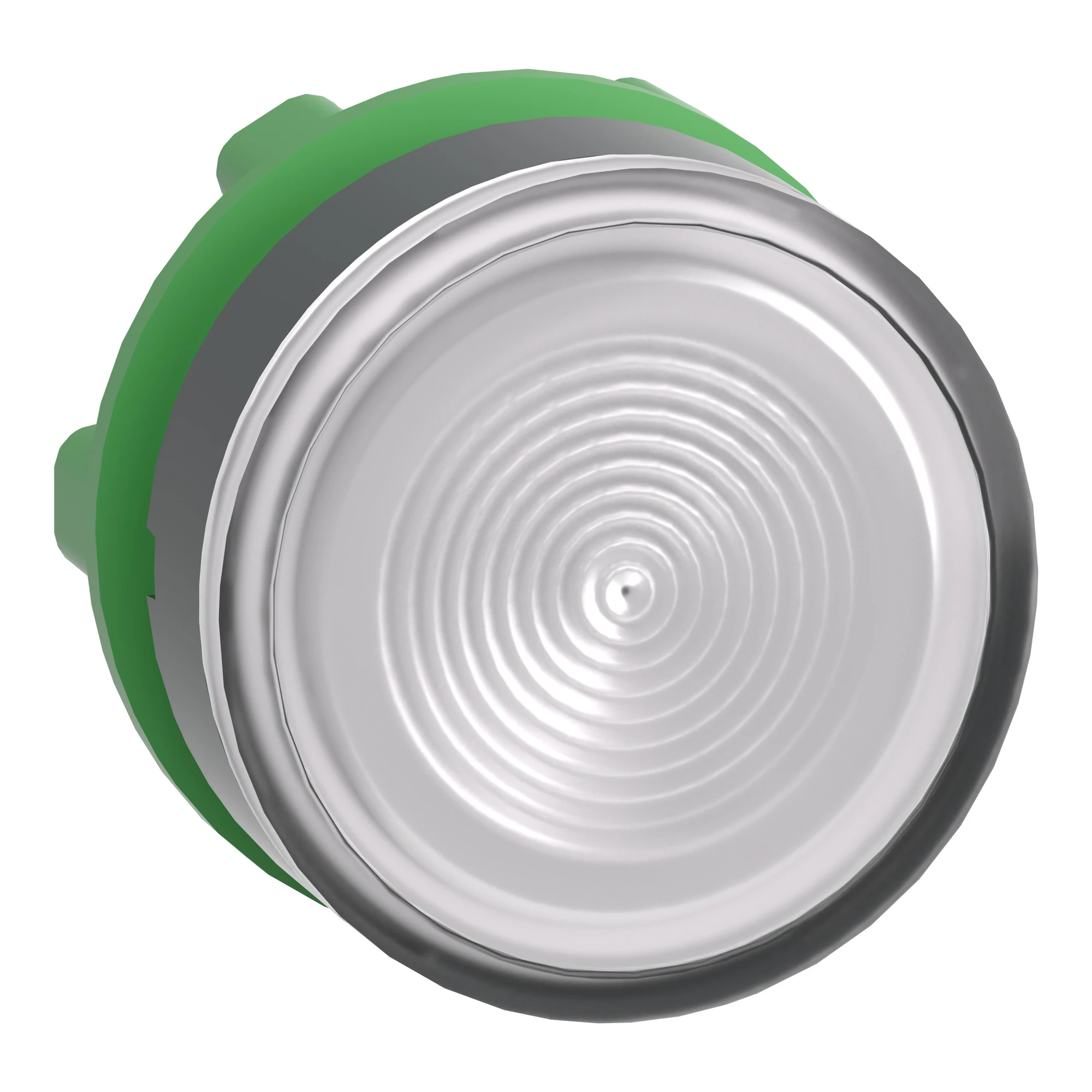 Schneider Electric ZB5AW313S Illuminated pushbutton, front element, Harmony XB5, plastic, 22mm, white, for universal LED, grooved dome (img_001)