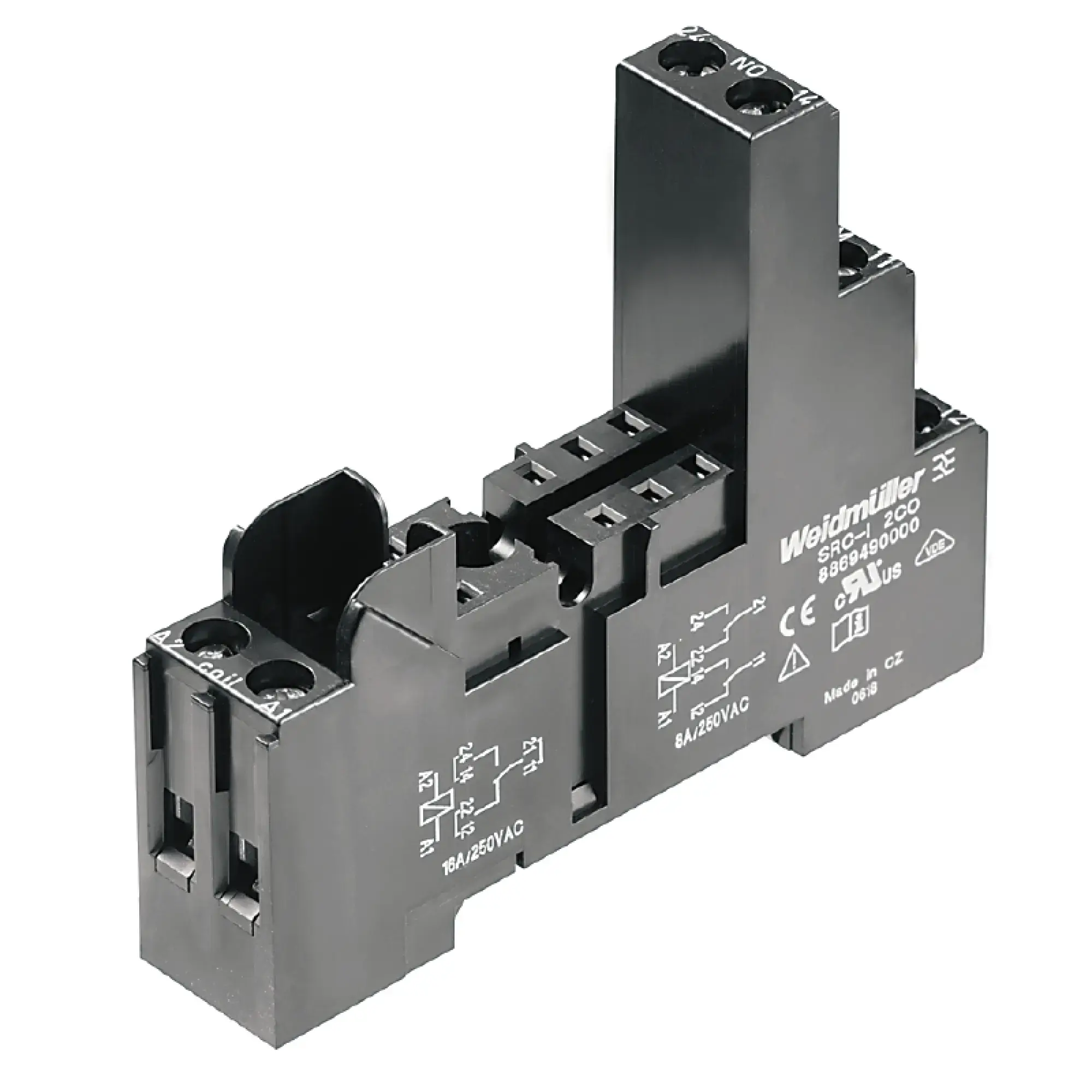 Weidmüller 8869490000 Relay socket, IP20, 2 CO contact , 8 A, Screw connection (img_001)