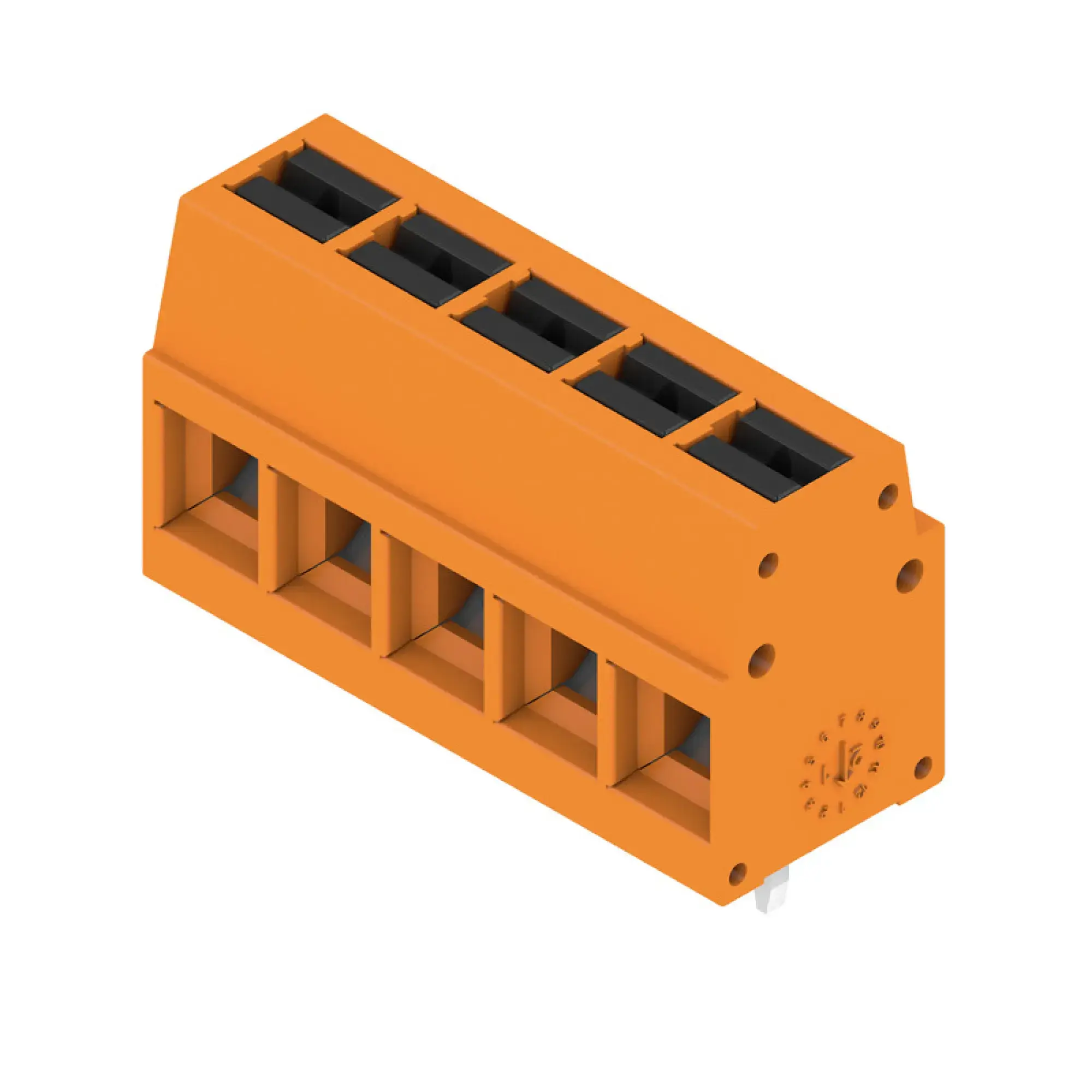 Weidmüller 2786560000 PCB terminal, 350 V, 24 A, Pitch in mm: 5.00, 2.5 mm², Number of poles: 5, PUSH IN with actuator, THT solder connection, 90°, Box (img_001)