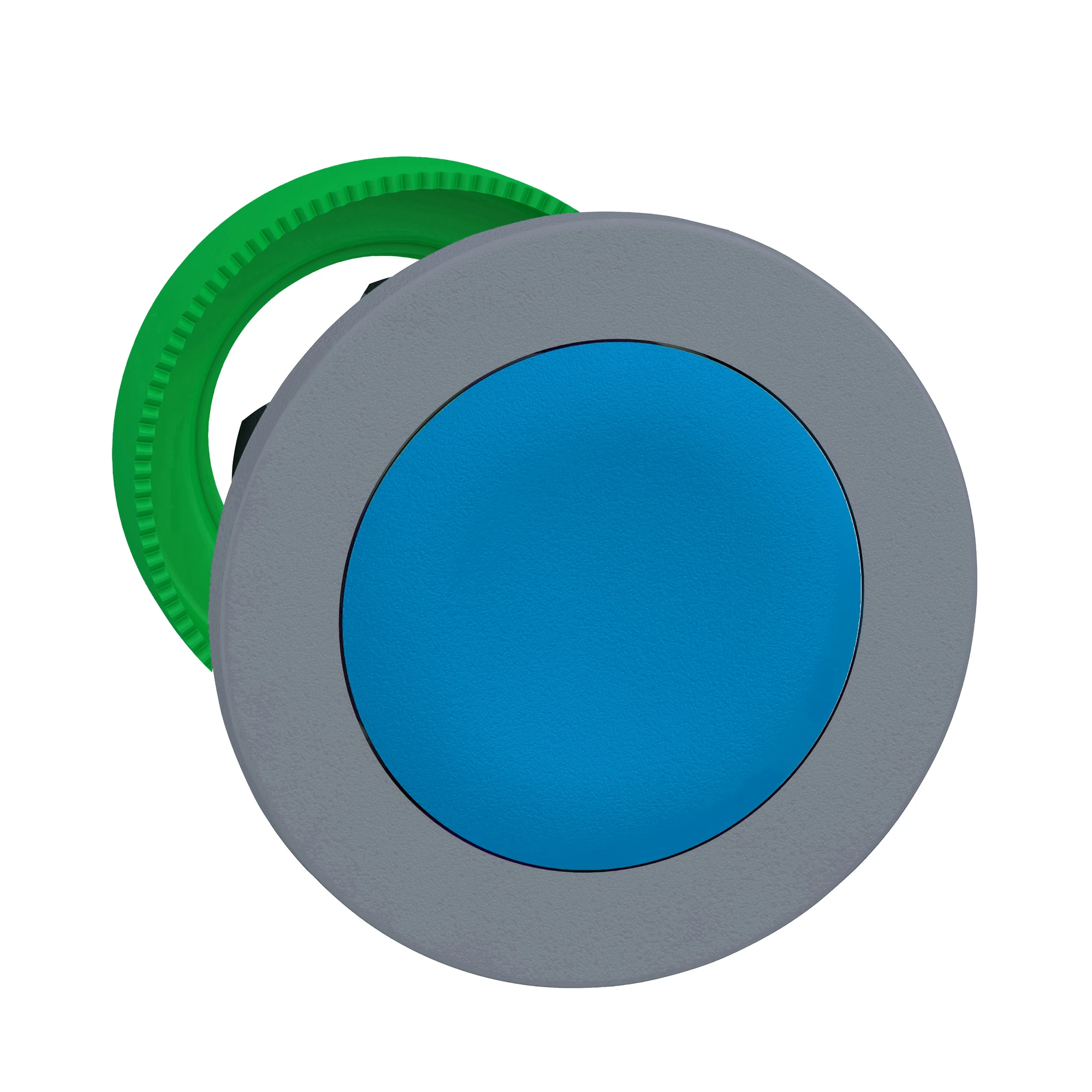 Schneider Electric ZB5FH06C0 Push-button, Front element, Harmony XB5F, Plastic, 30mm, light grey, blue, unlabelled, latching (img_001)