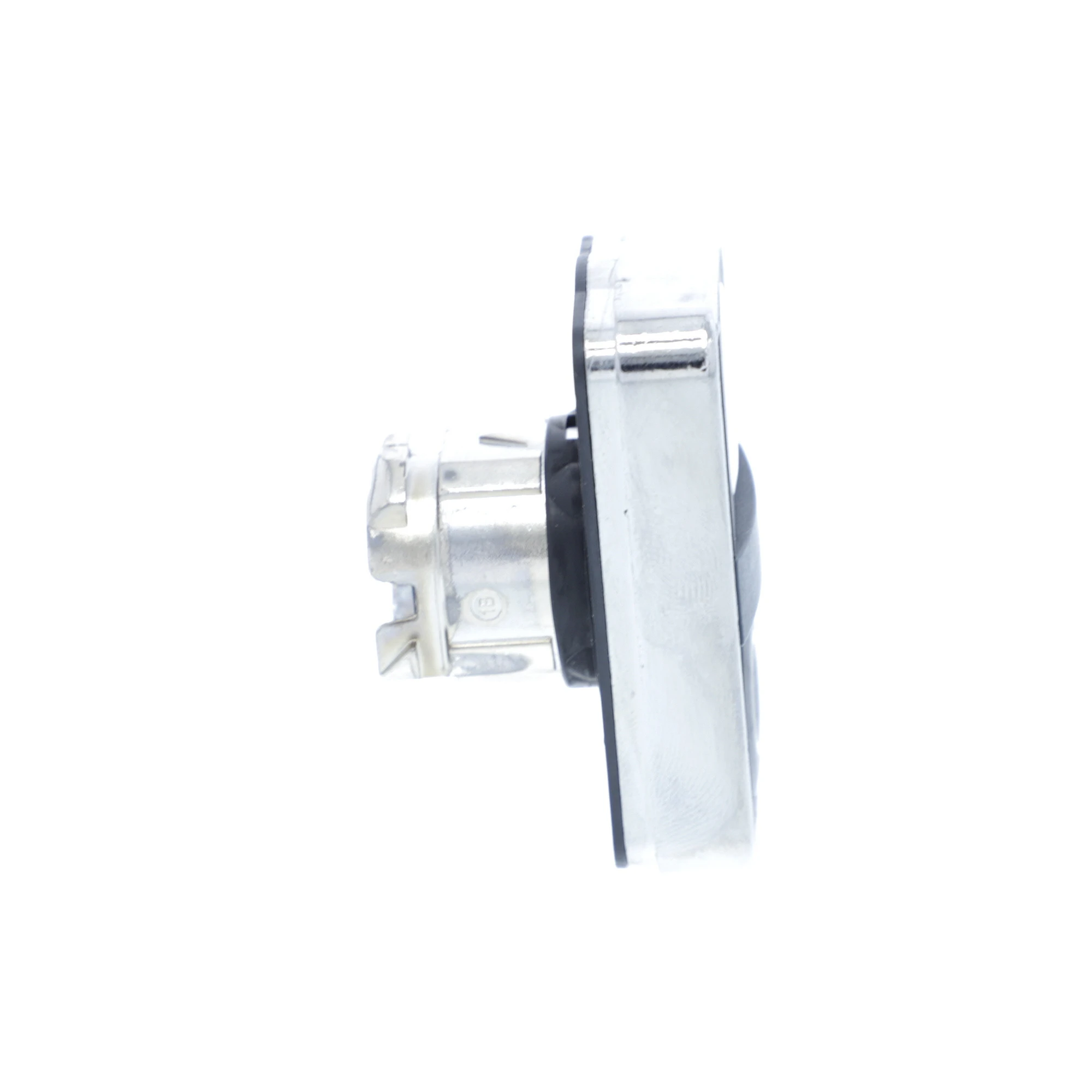Schneider Electric ZB4BA7121 Double Push Button, Front Element, Harmony XB4, Metal, 22mm, Black, White, Labeled I/O, Momentary (img_002)