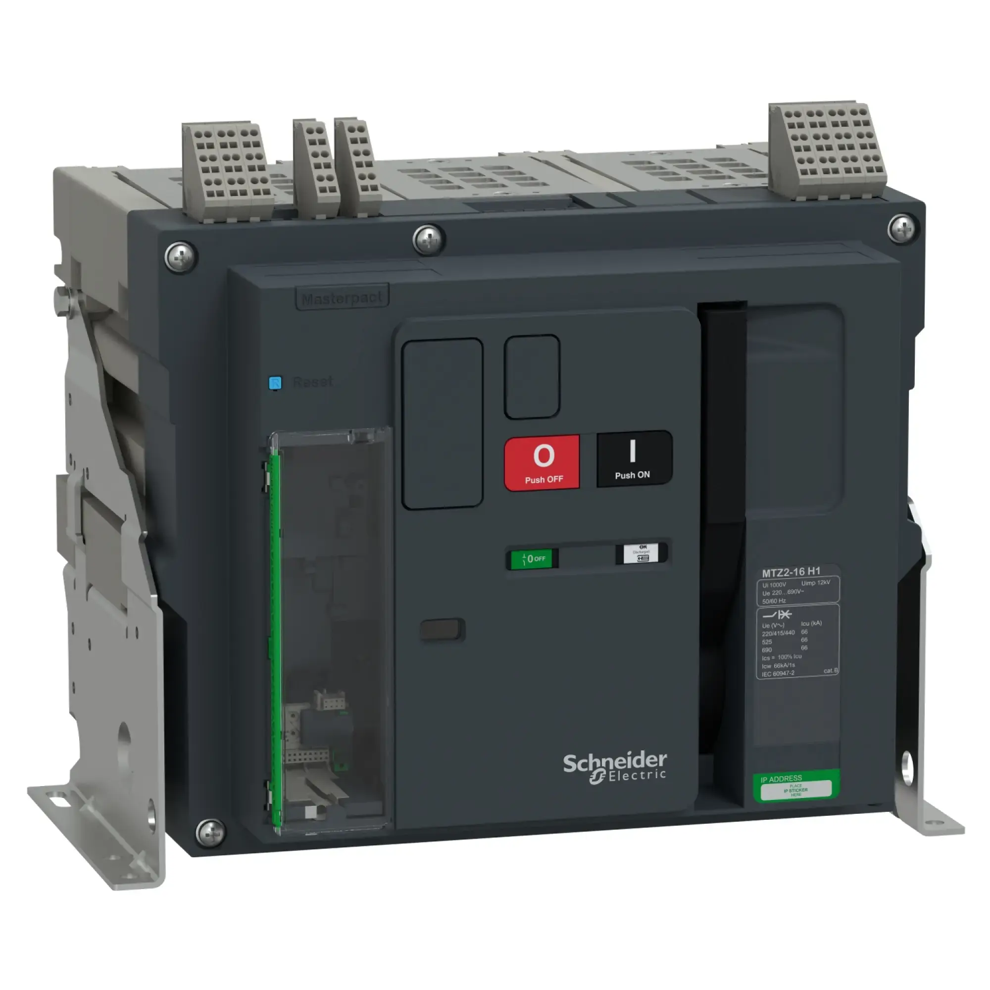 Schneider Electric LV948043 MasterPacT MTZ2 16 1600A H1 66kA/440VAC (Icu) 3P Grundschalter Festeinbau für MicroLogic Active (img_002)