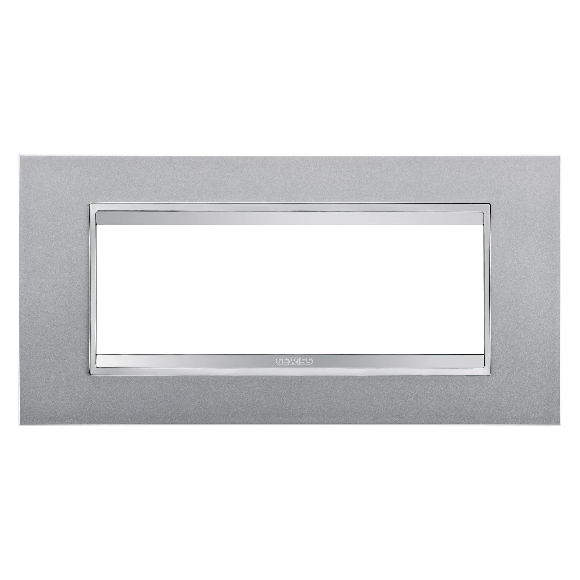 GEWISS GW16206VT LUX PLATE - IN PAINTED TECHNOPOLYMER - 6 MODULES - TITANIUM - CHORUSMART (img_001)