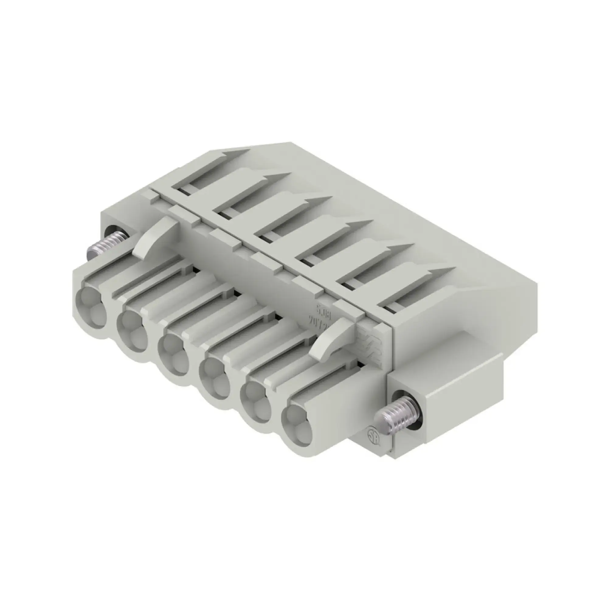 Weidmüller 2615510000 PCB connector (wire connection), 320 V, 23 A, Pitch in mm: 5.08, 4 mm², Number of poles: 6, Clamping yoke connection, Box (img_001)