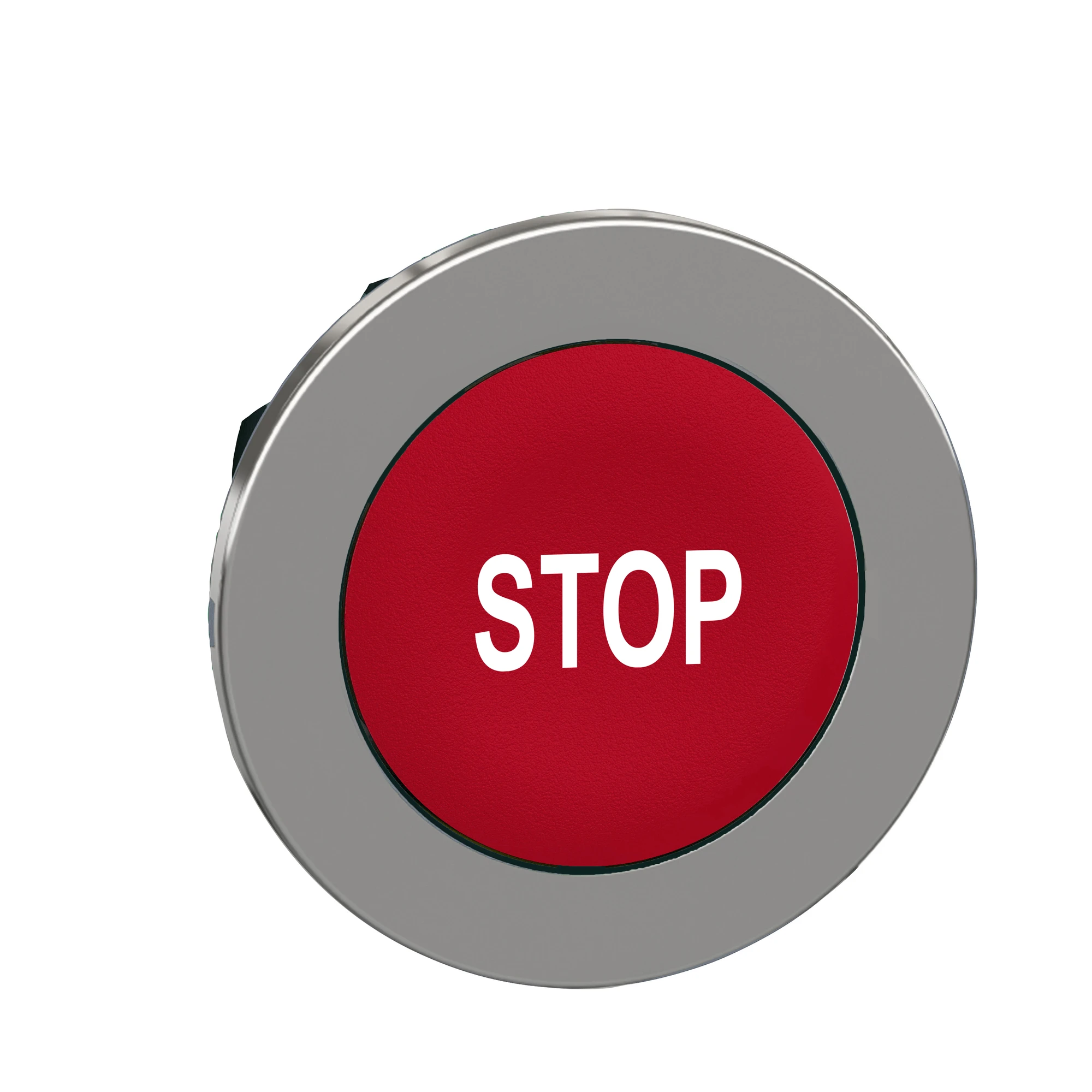 Schneider Electric ZB4FA434 Push button, front element, Harmony XB4F, metal, 30mm, red, labeled STOP, momentary (img_001)