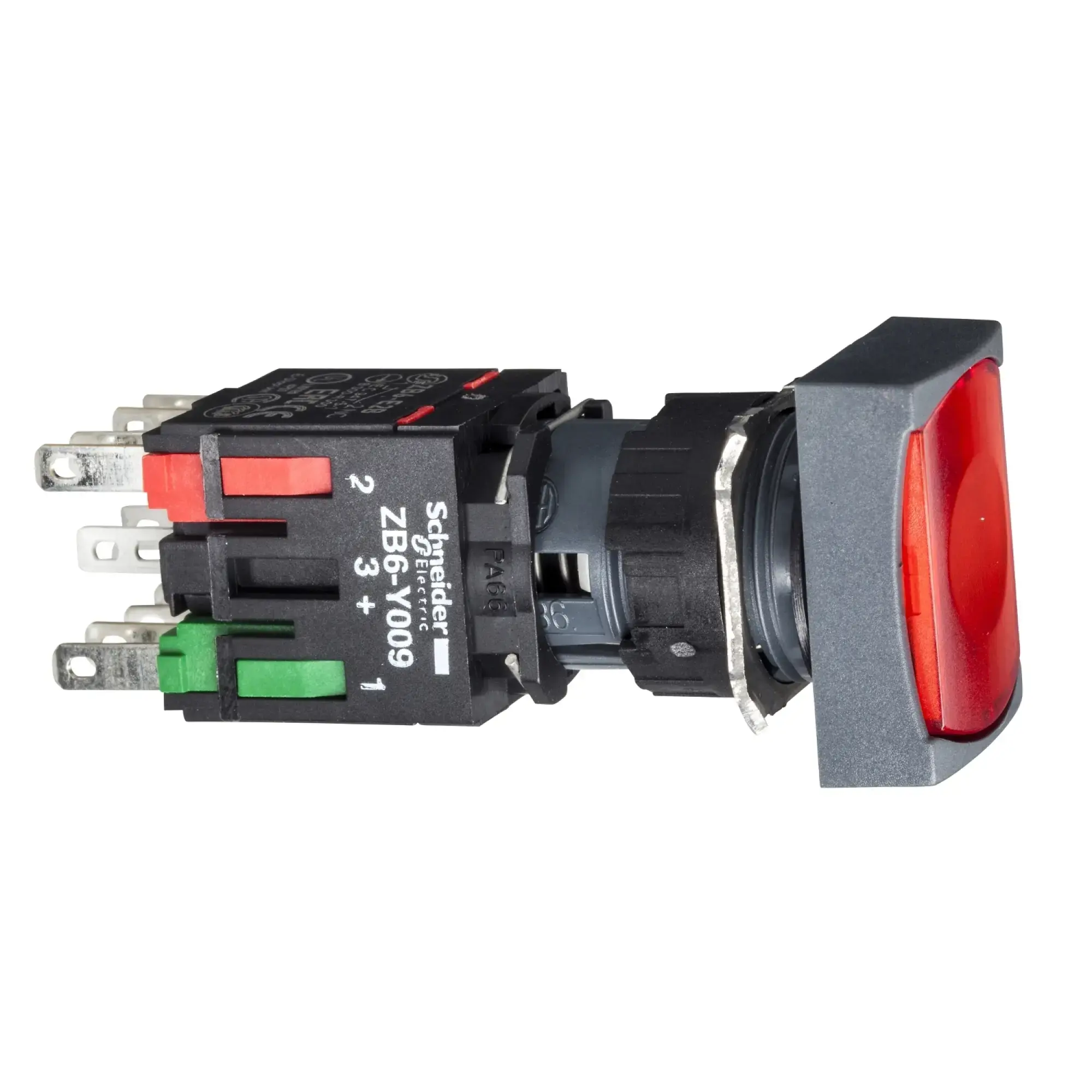Schneider Electric XB6DW4B2B Illuminated pushbutton, red, Ø 16, flat, without latching, 24 V, 1NC (img_008)